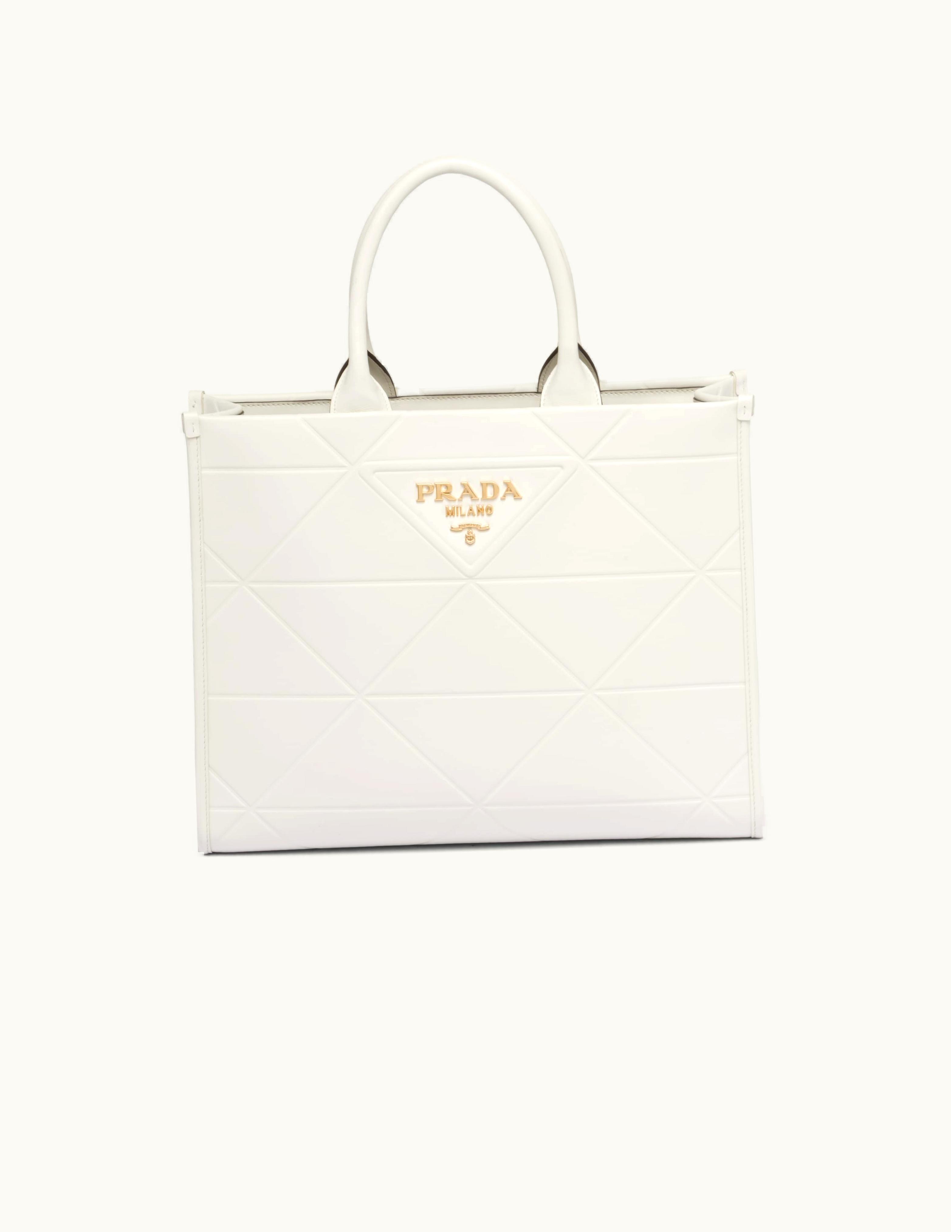 Prada Prada Medium Leather Prada Symbole Bag With Topstitching