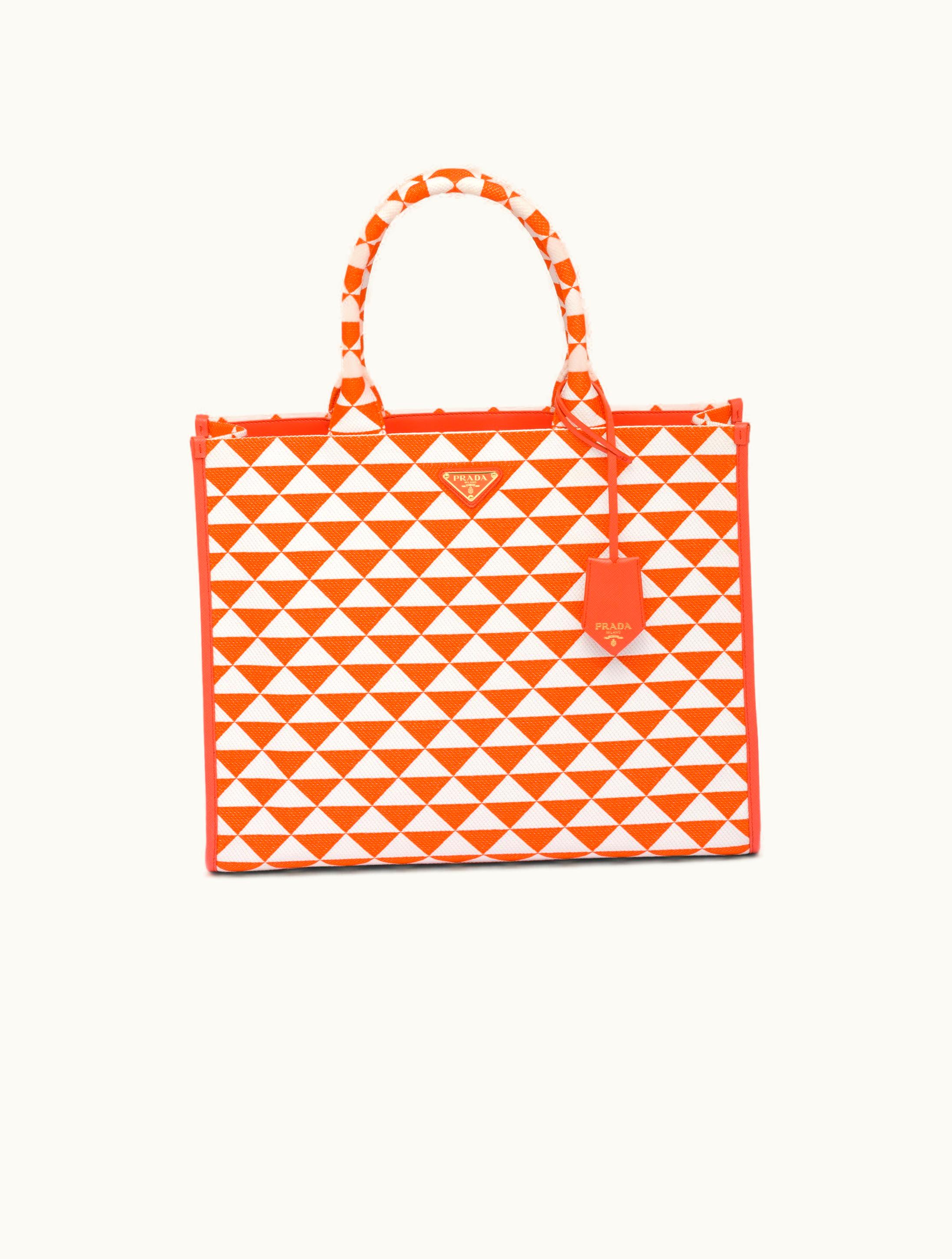 Prada Prada Large Prada Symbole Embroidered Fabric Handbag UZ0155774