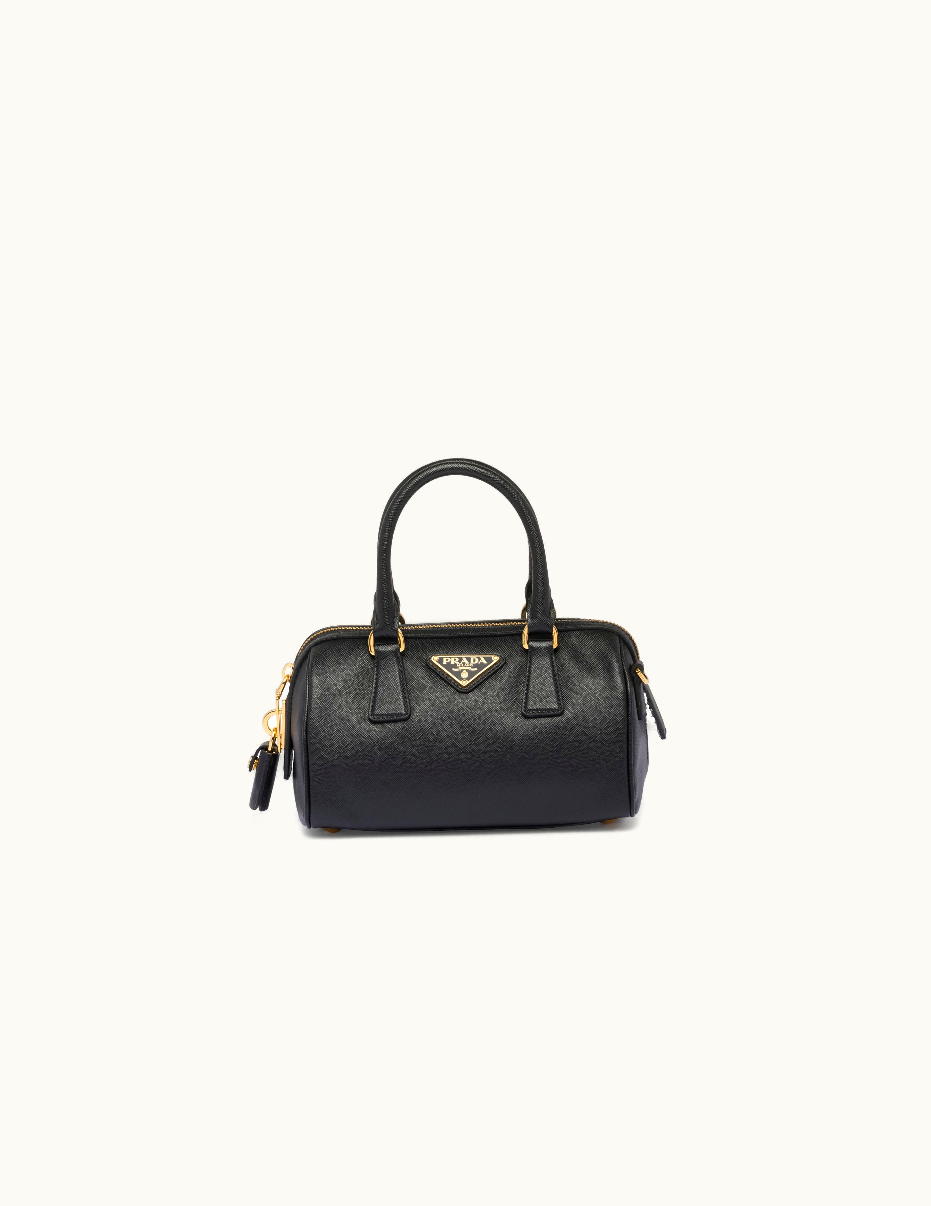 Prada Prada Saffiano Leather Top-Handle Handbag Black