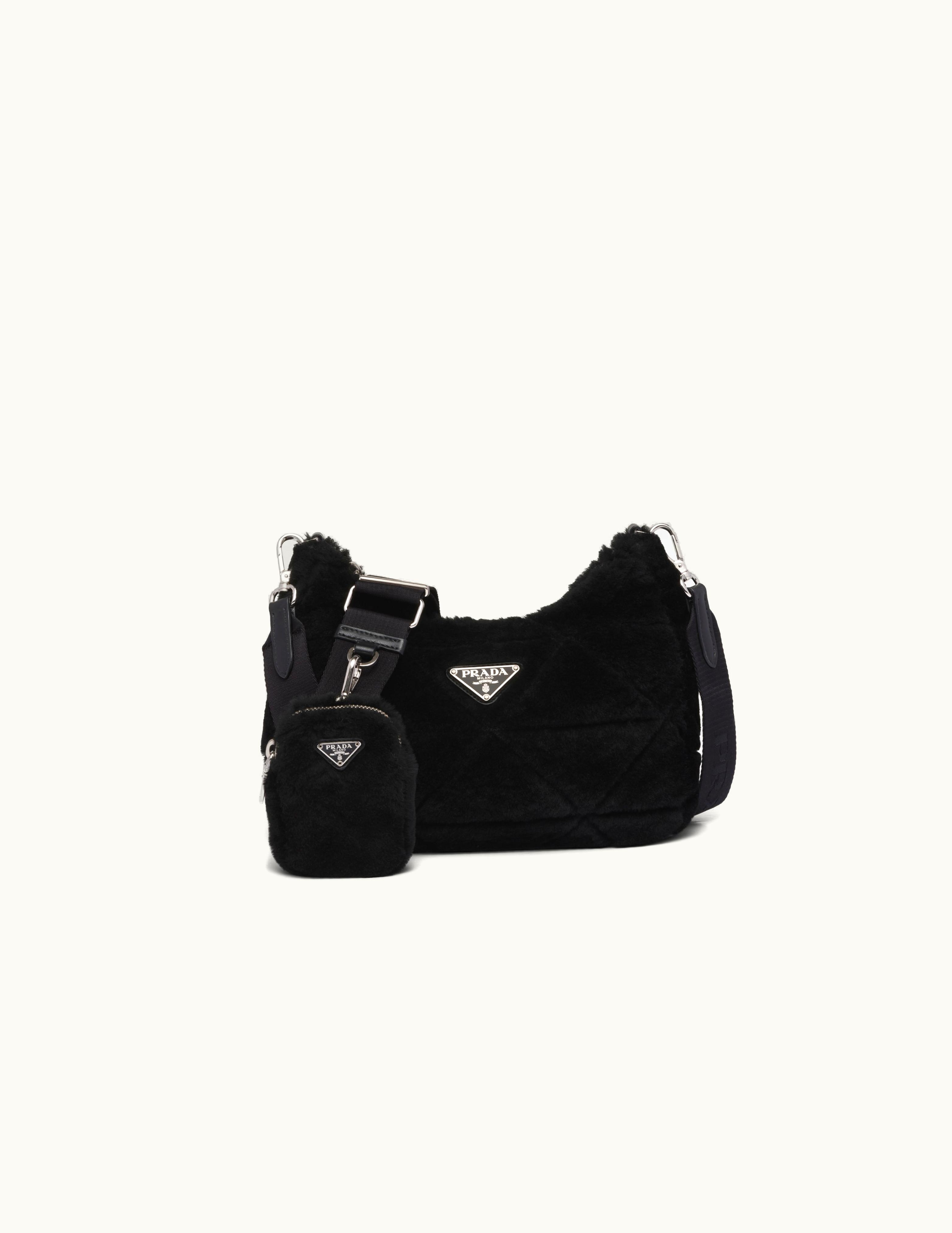 Prada Prada Shearling Shoulder Bag