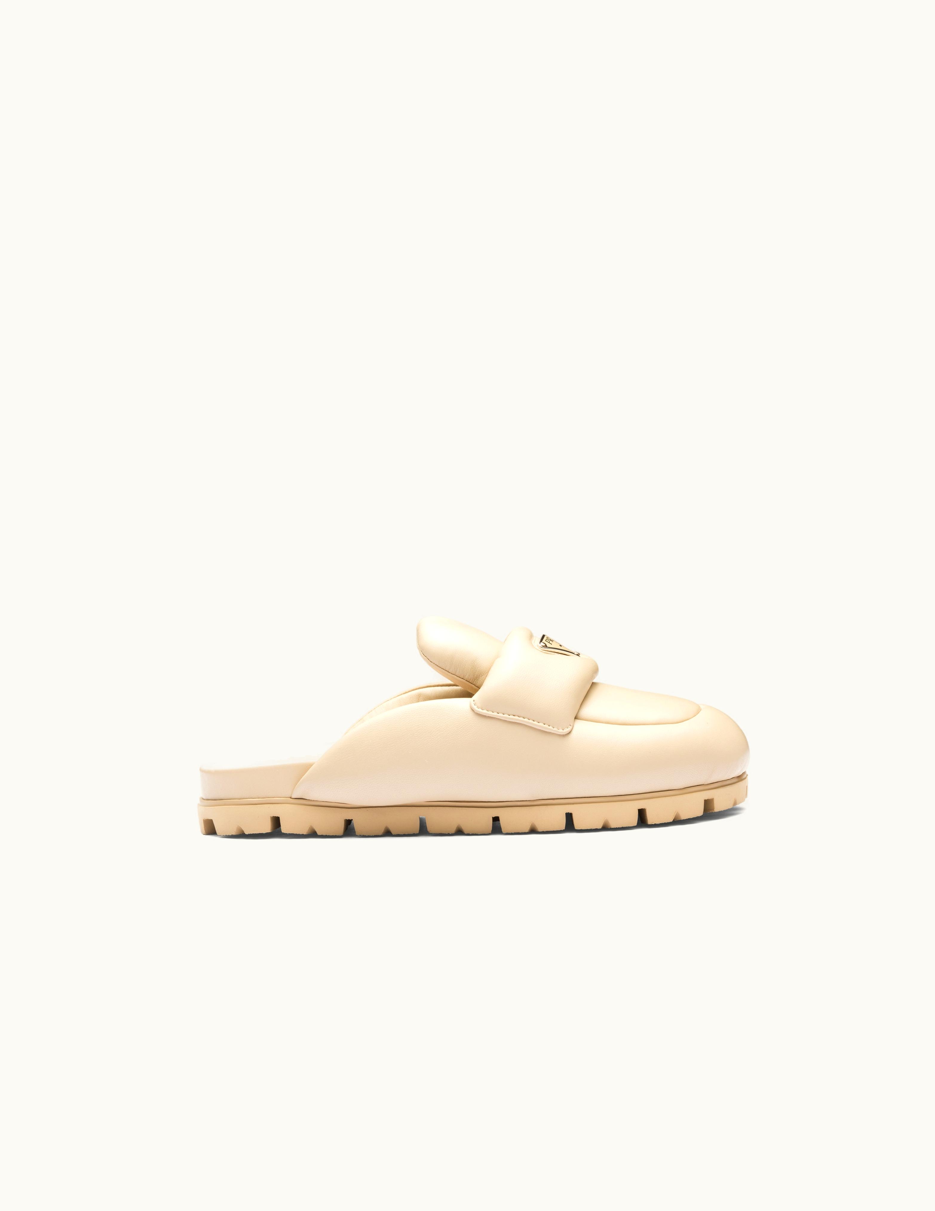 Prada Prada Soft Padded Nappa Leather Sabots UZ0155927