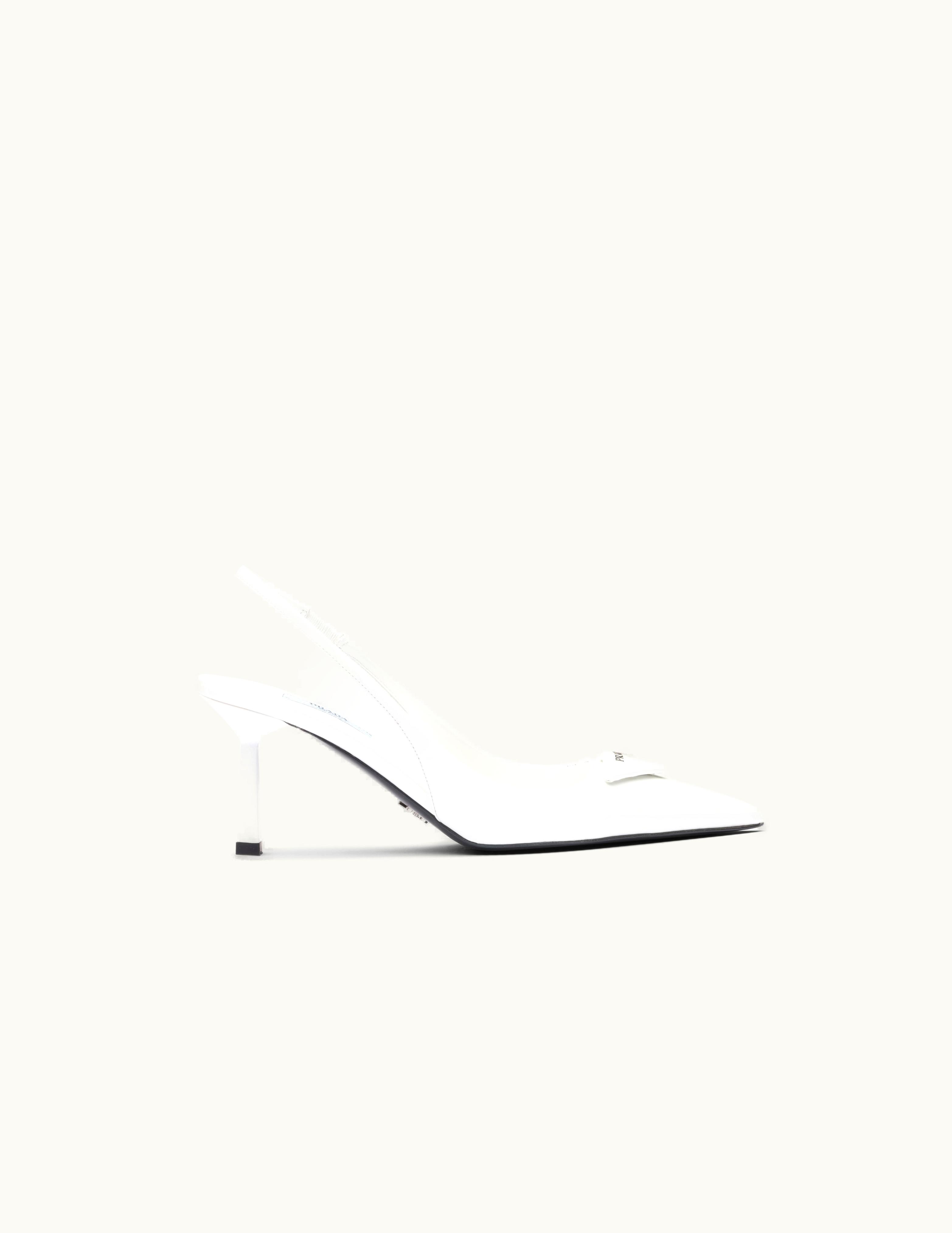 Prada Prada Brushed Leather Slingback Pumps UZ0155936