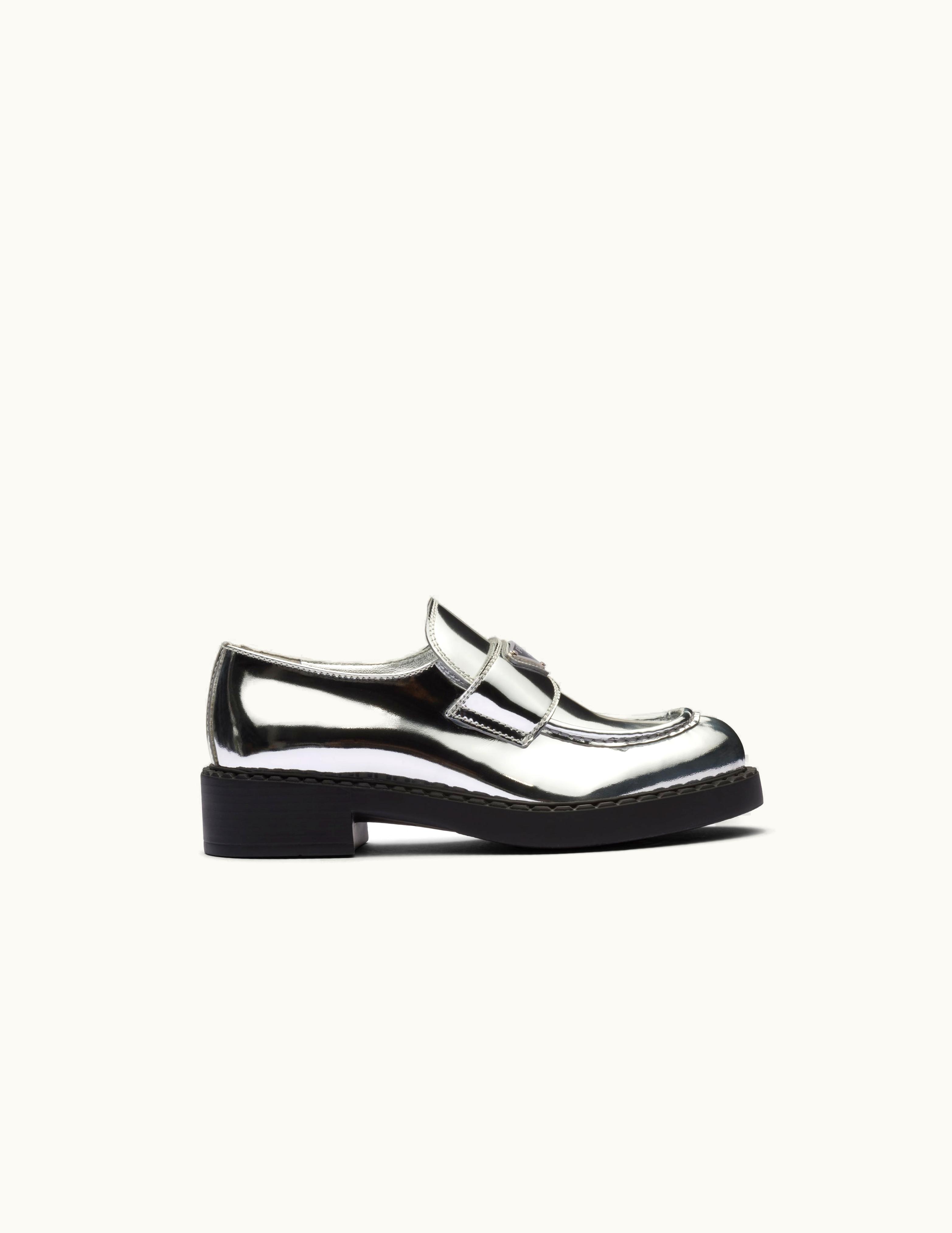 Prada Prada Metallic Leather Loafers UZ0155941