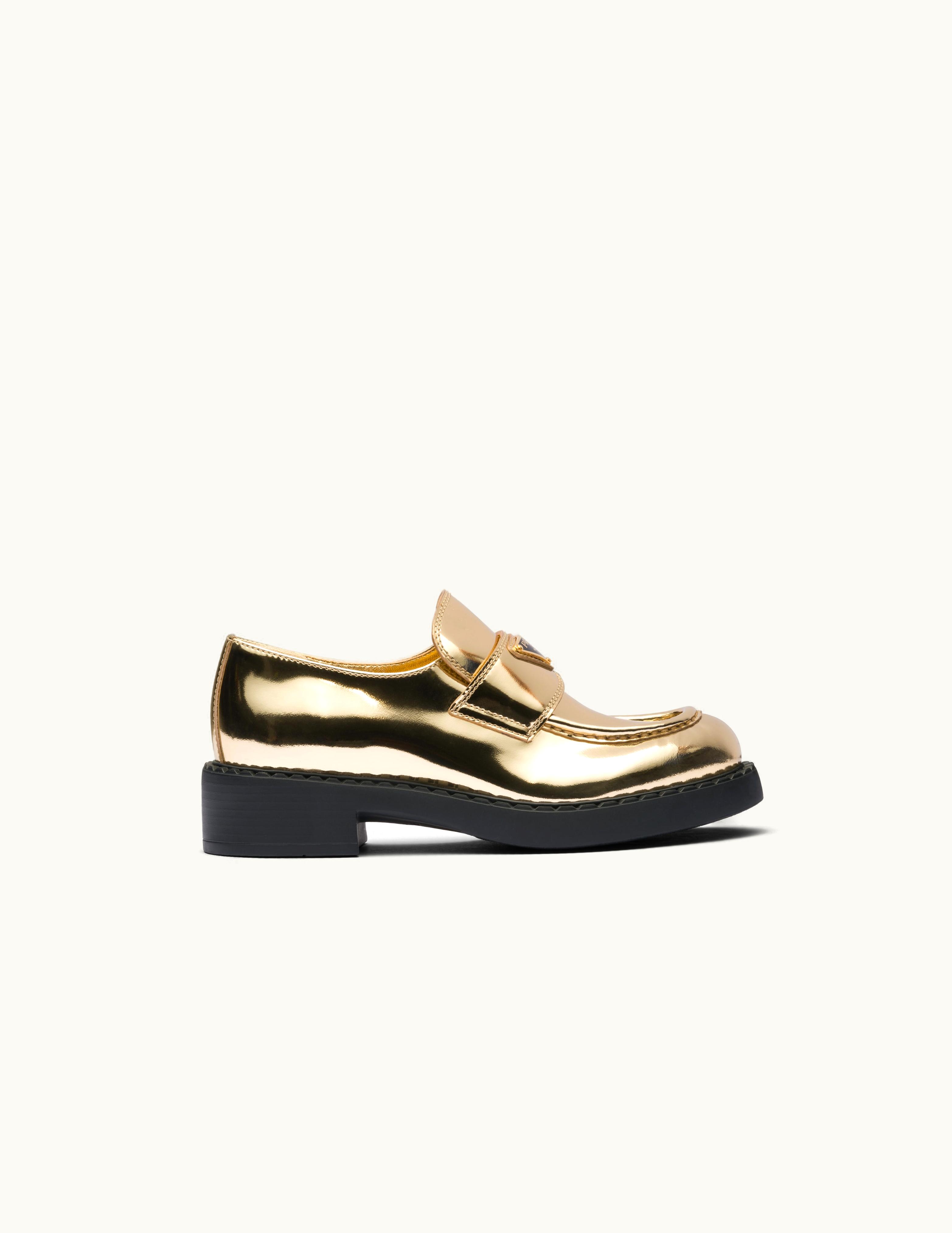 Prada Prada Metallic Leather Loafers UZ0155942