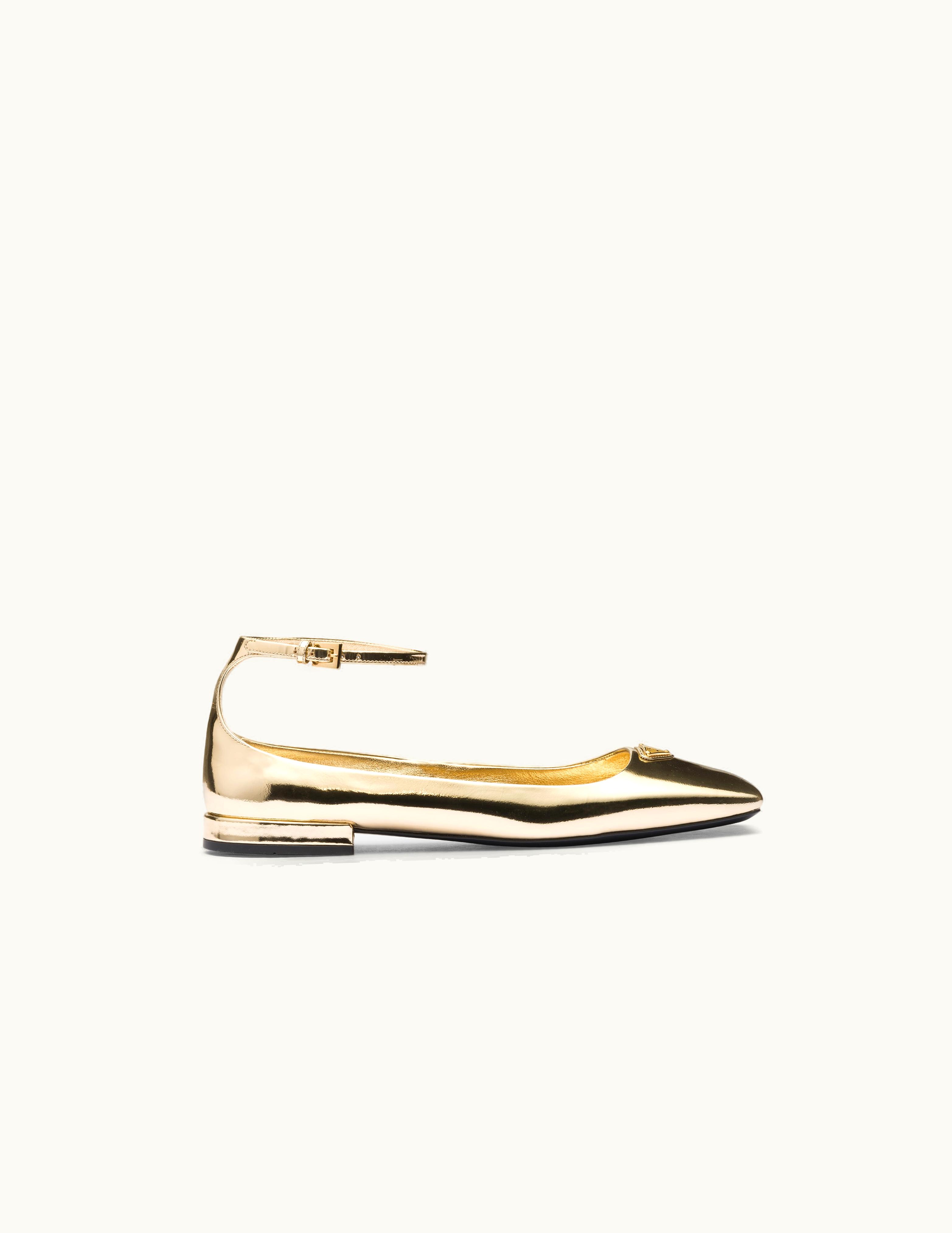 Prada Prada Metallic Leather Ballerinas UZ0155999