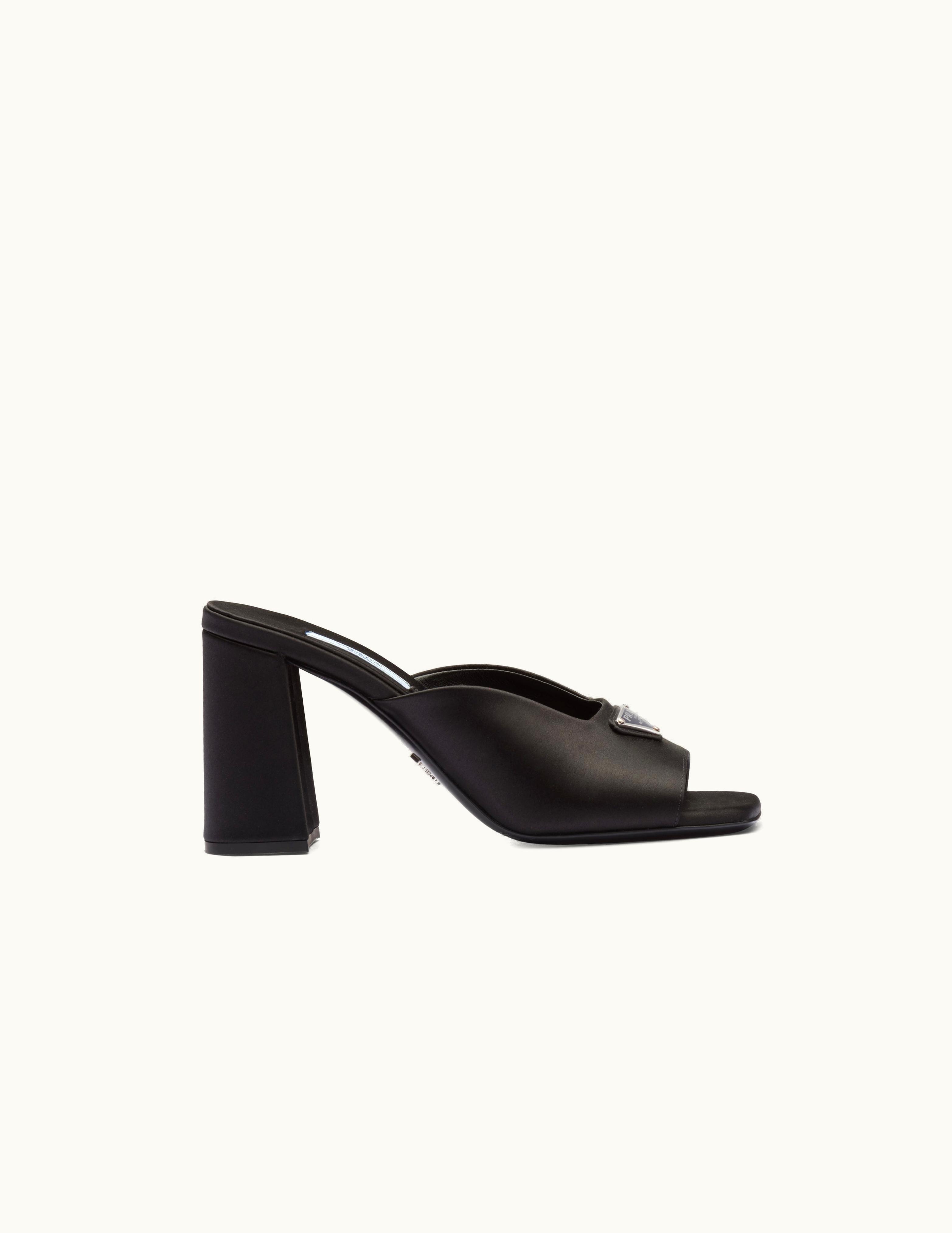 Prada Prada High-Heeled Satin Slides UZ0156029