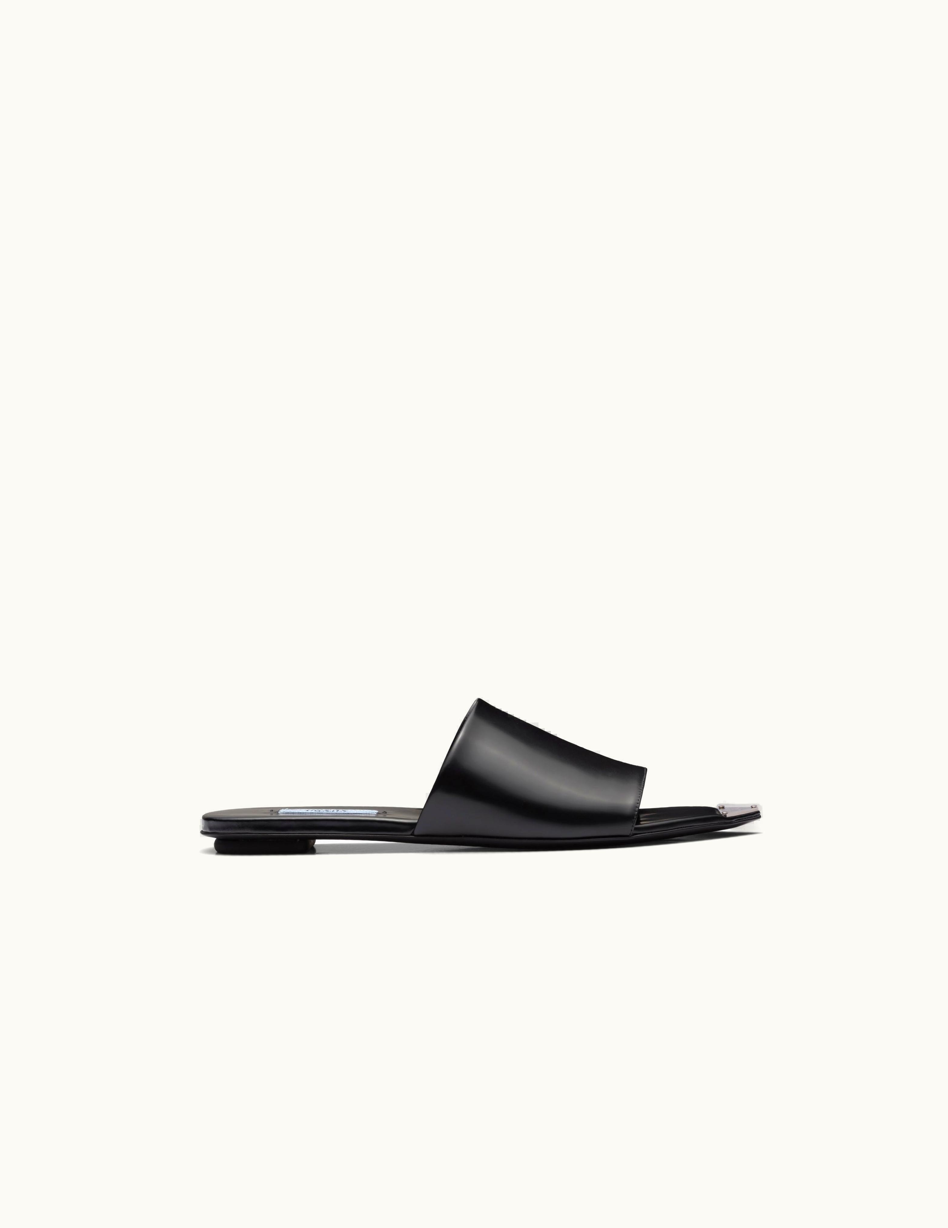 Prada Prada Brushed Leather Slides UZ0156042