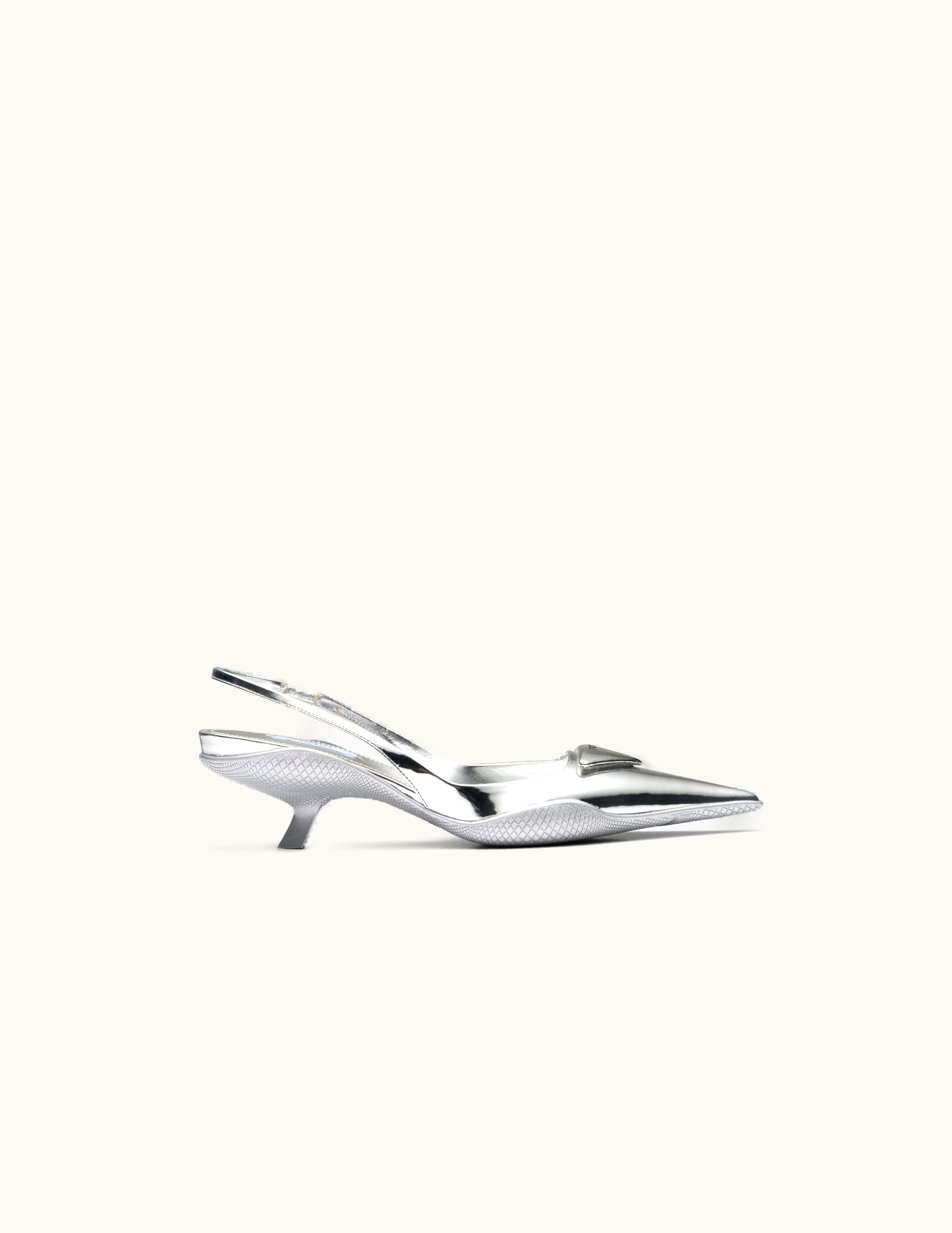 Prada Prada Brushed Leather Slingback Pumps UZ0156053