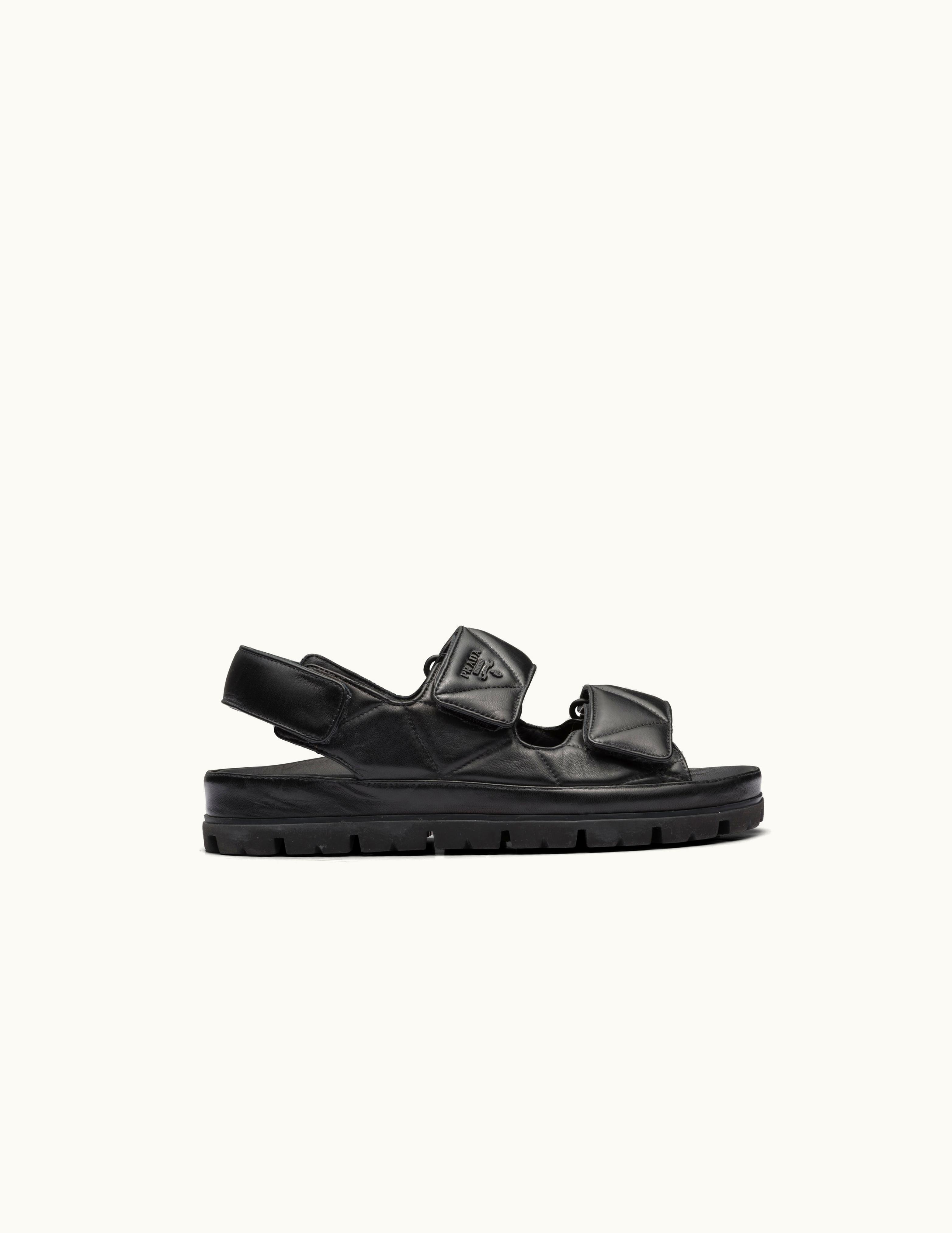 Prada Prada Padded Nappa Leather Sandals UZ0156071
