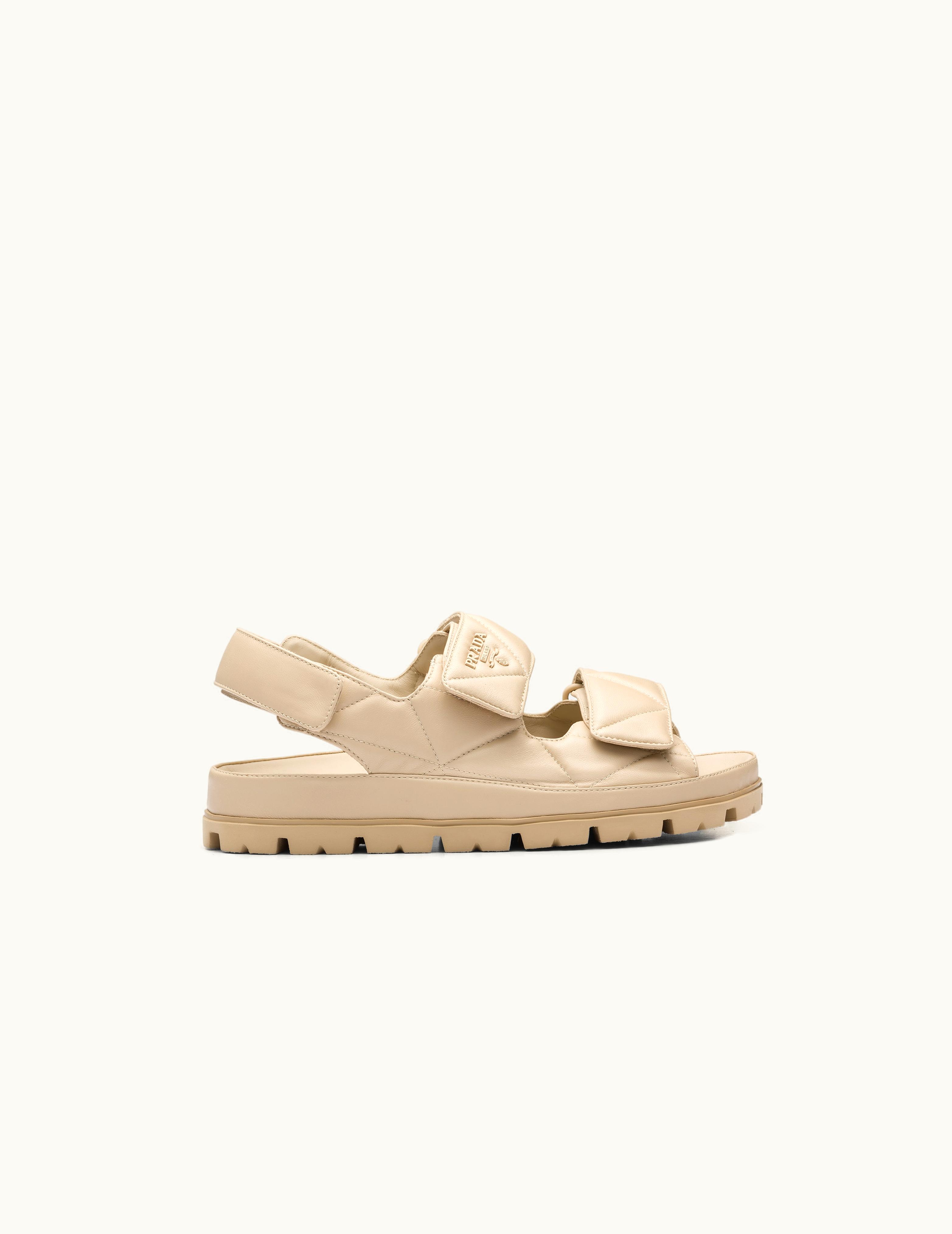 Prada Prada Padded Nappa Leather Sandals UZ0156074
