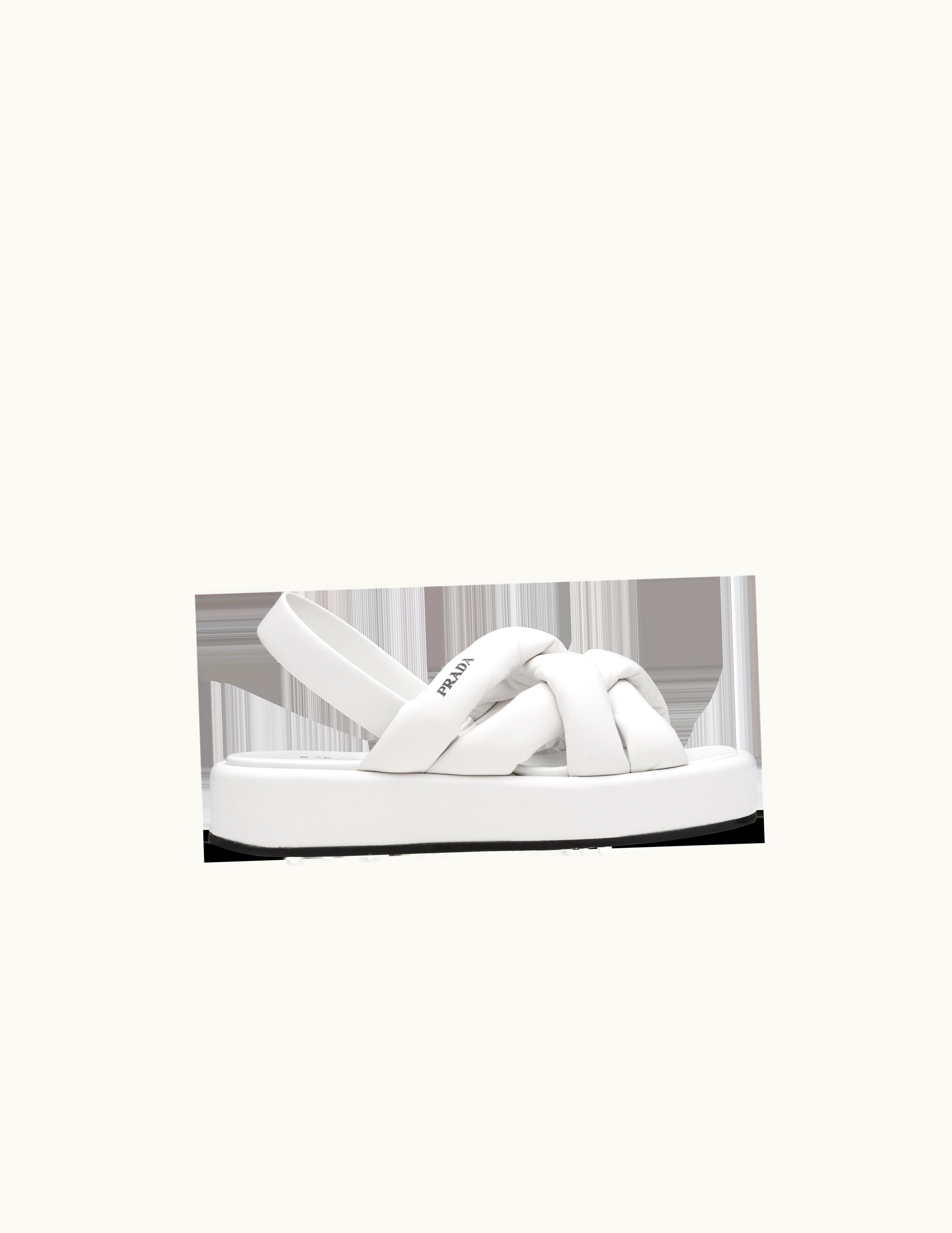 Prada Prada Nappa Leather Flatform Sandals
