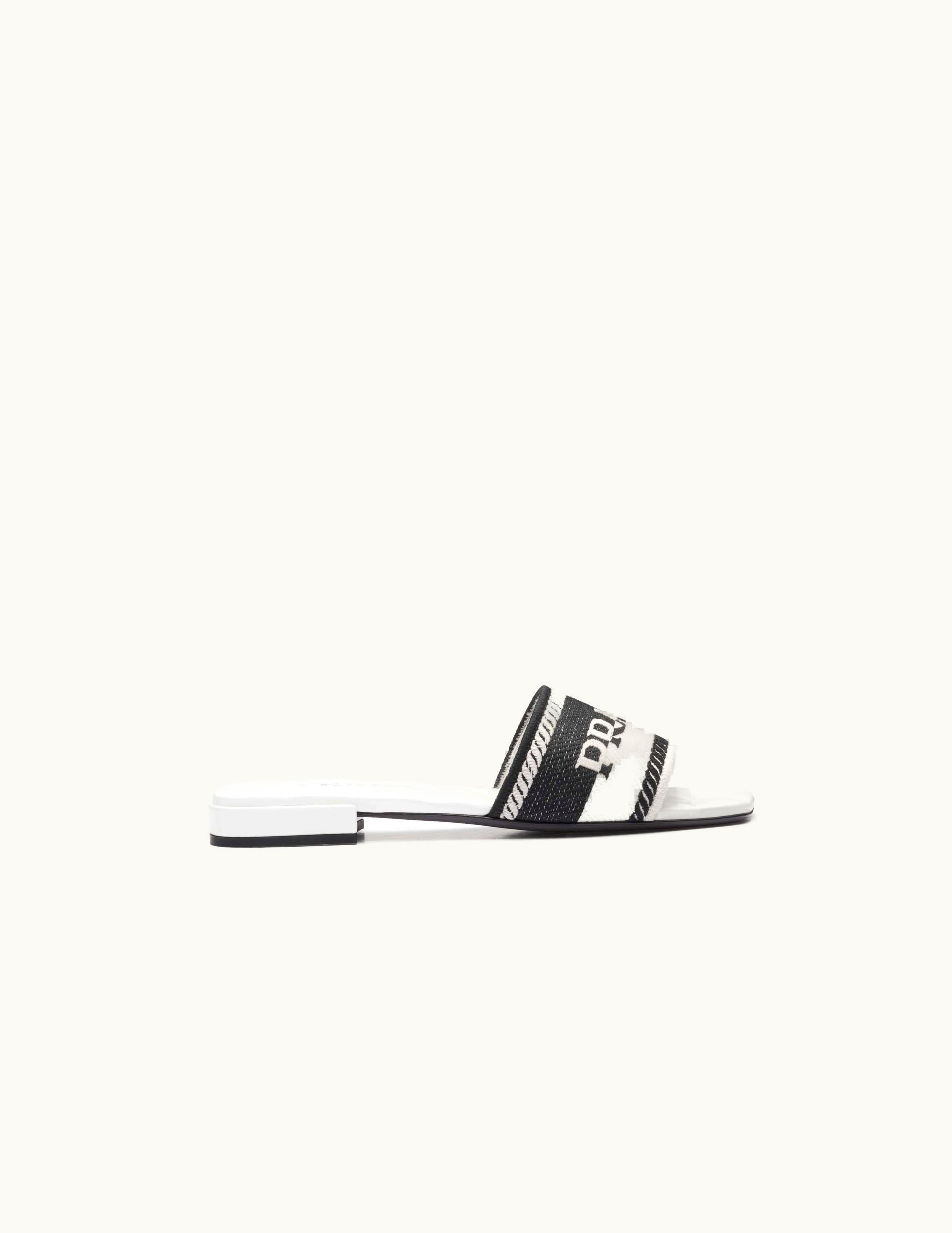 Prada Prada Embroidered Fabric Slides UZ0156084