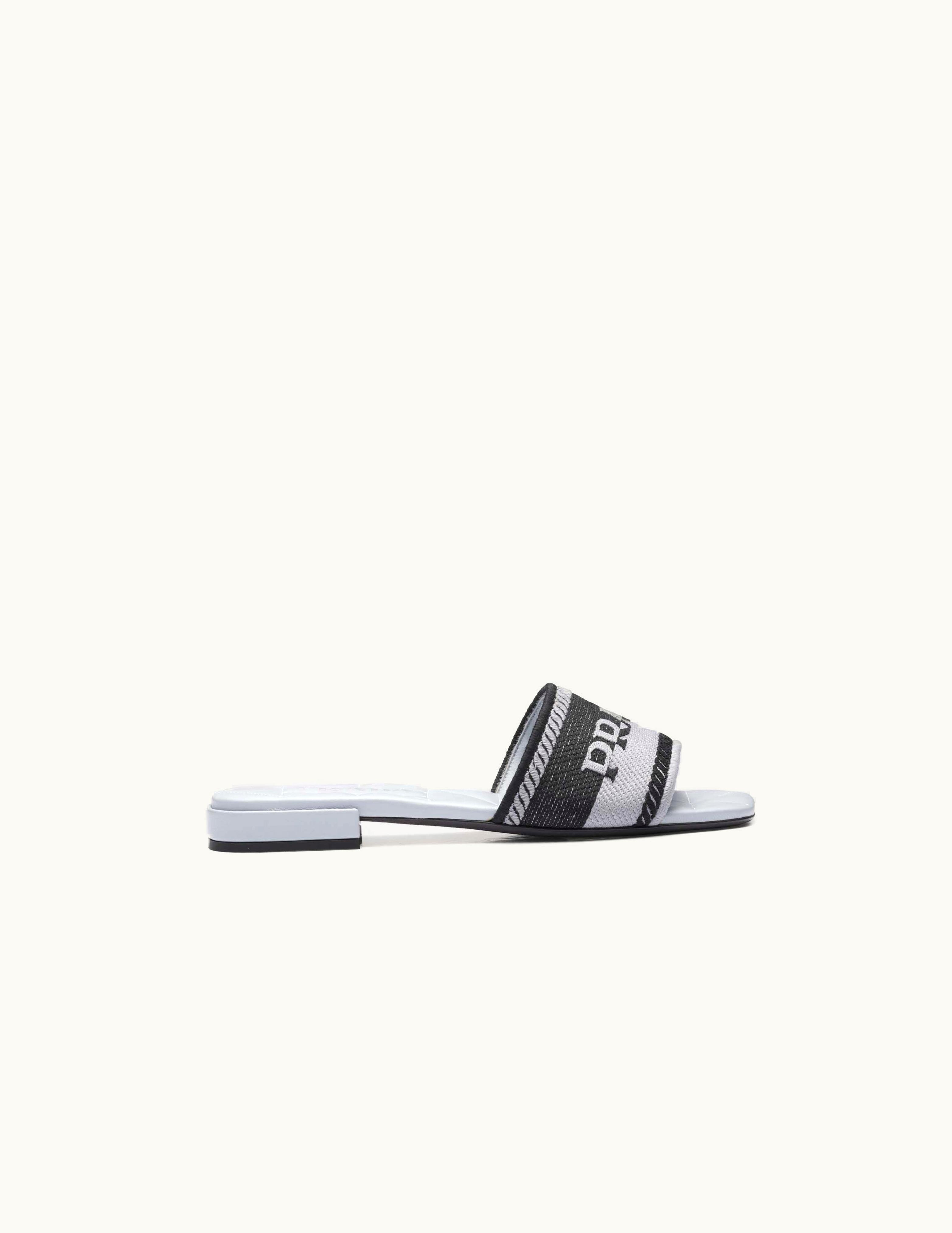Prada Prada Embroidered Fabric Slides UZ0156085