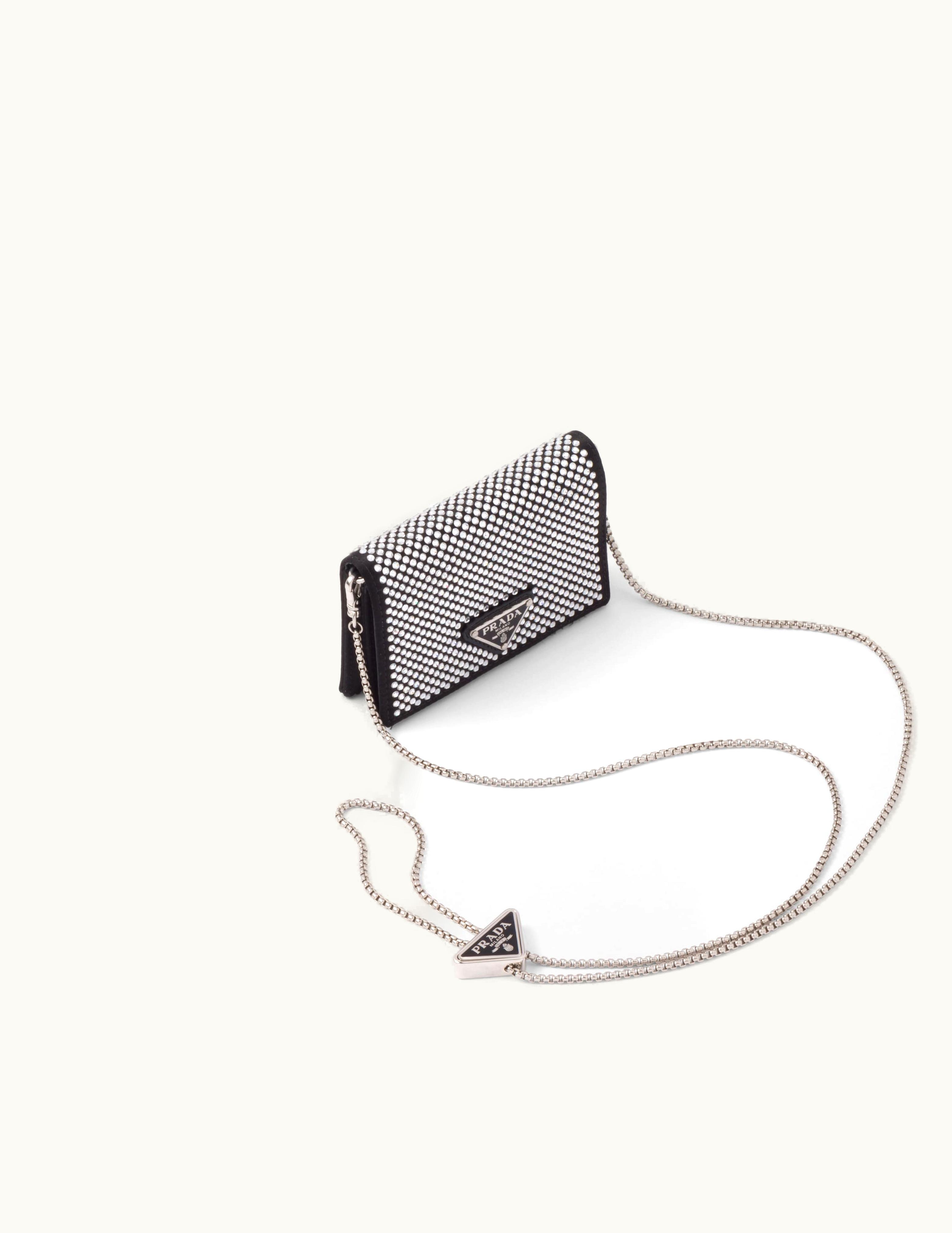 Prada Prada Cardholder With Shoulder Strap And Crystals UZ0156194