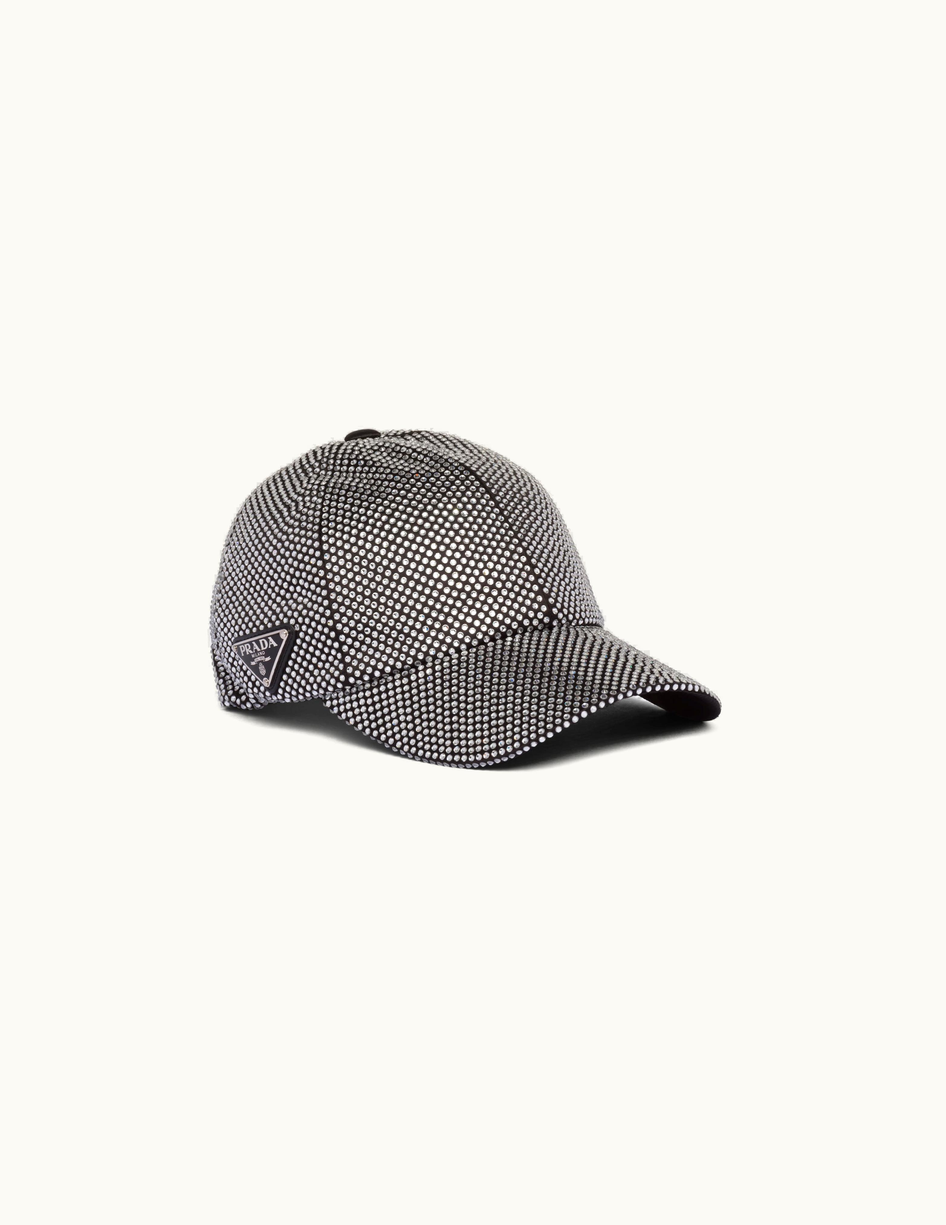 Prada Prada Duchesse Baseball Cap With Crystals
