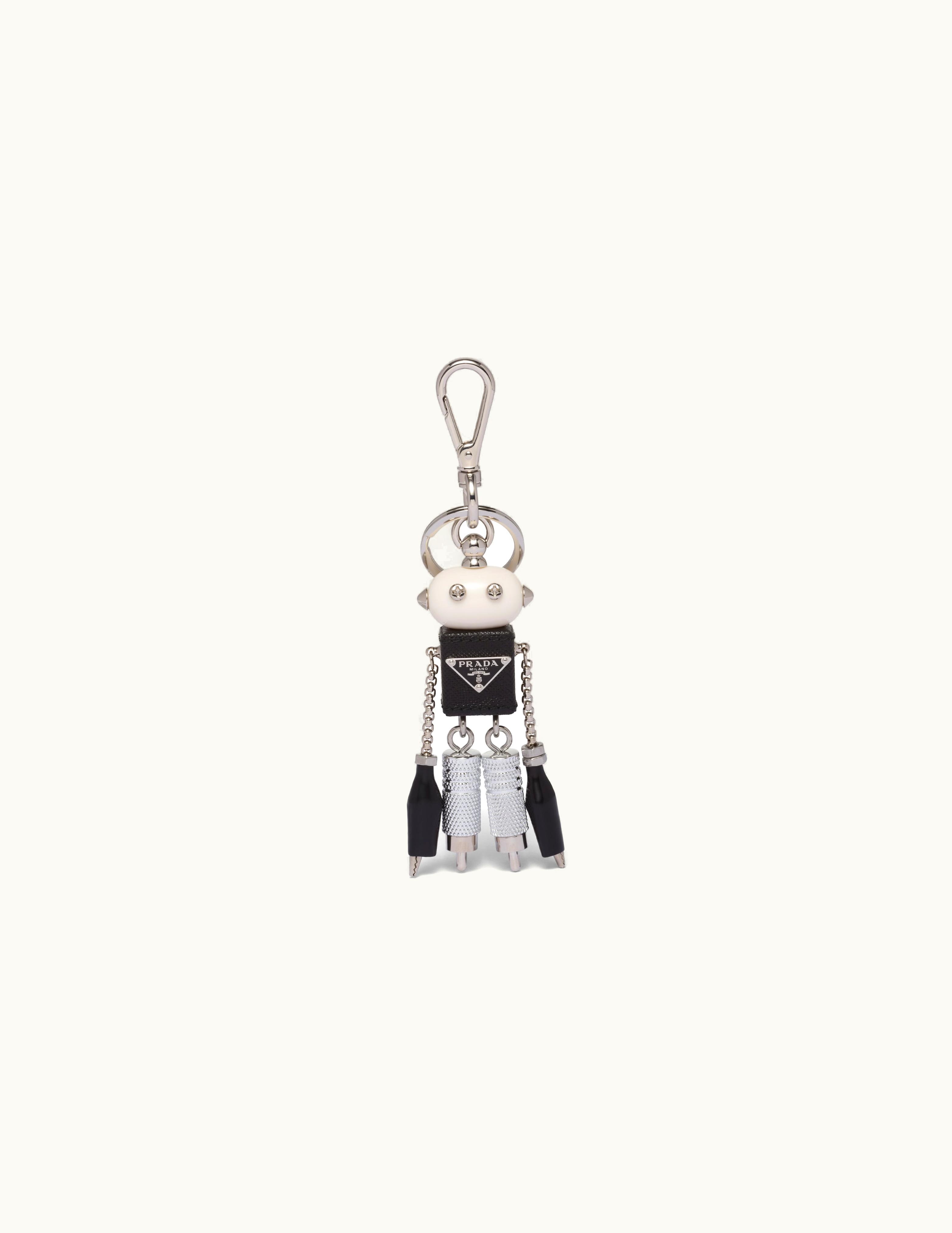 Prada Prada Saffiano Leather Robot Keychain Trick UZ0156200