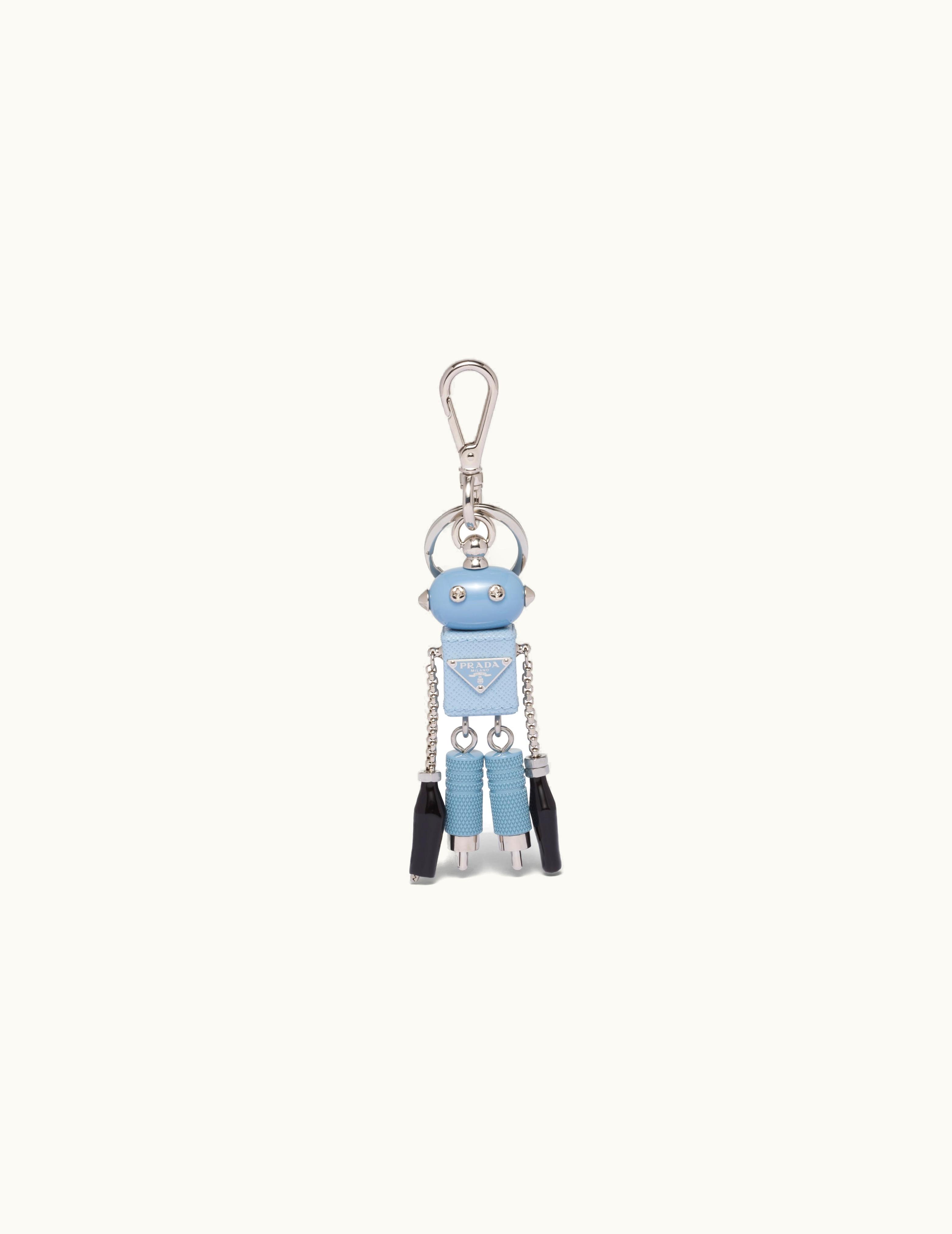 Prada Prada Saffiano Leather Robot Keychain Trick UZ0156208