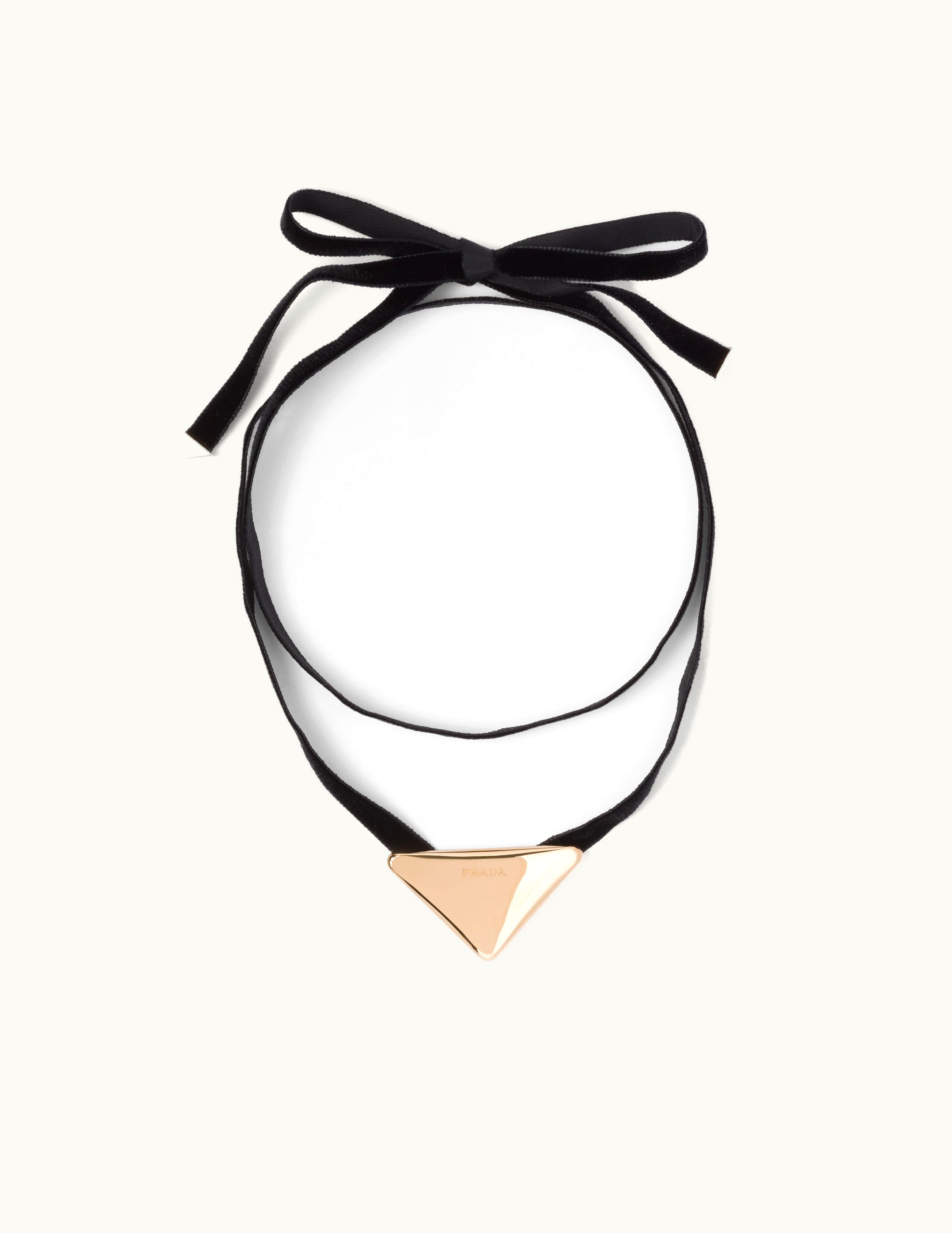 Prada Prada Eternal Gold Choker With Medium Pendant In Yellow Gold