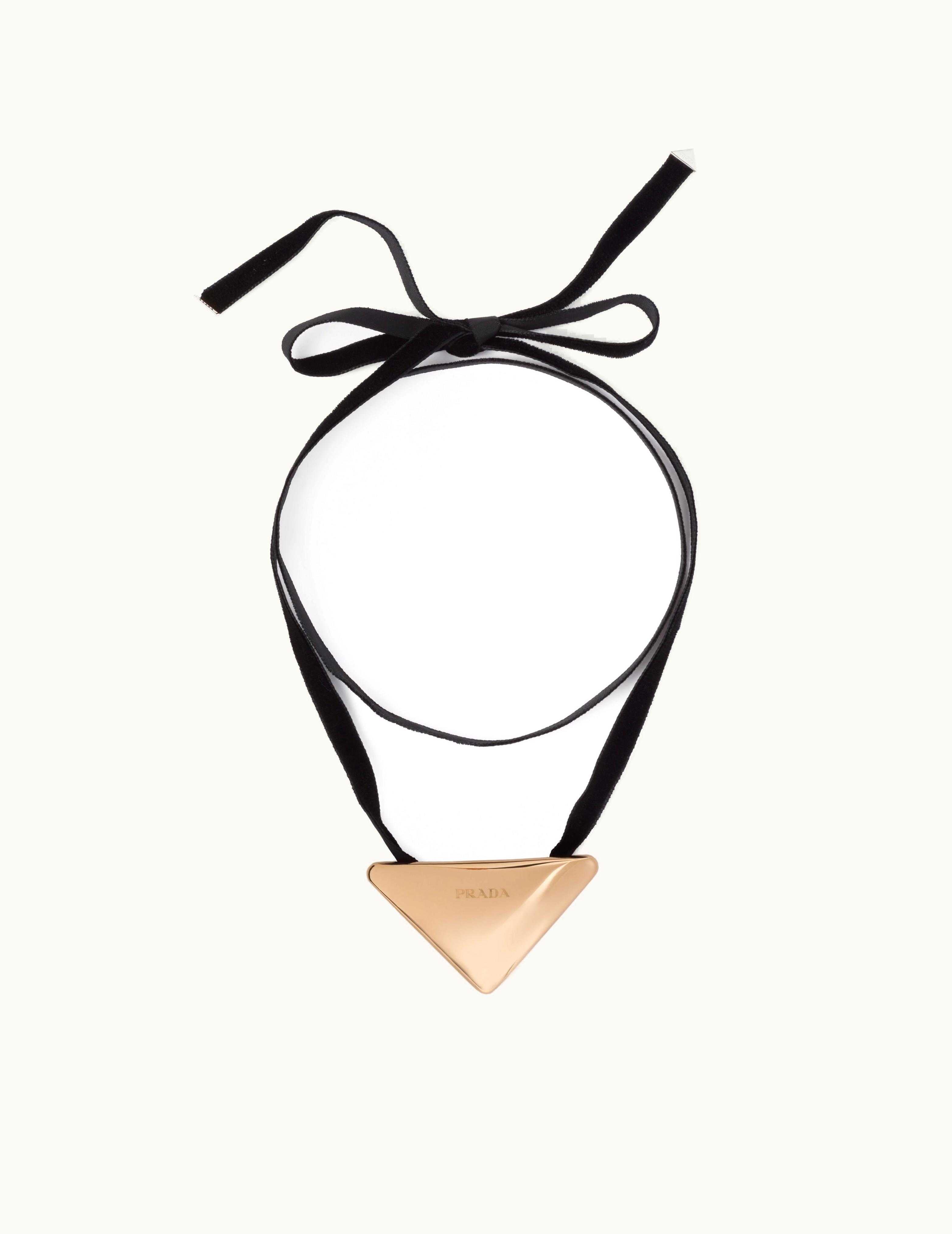 Prada Prada Eternal Gold Choker With Large Pendant In Yellow Gold UZ0156259