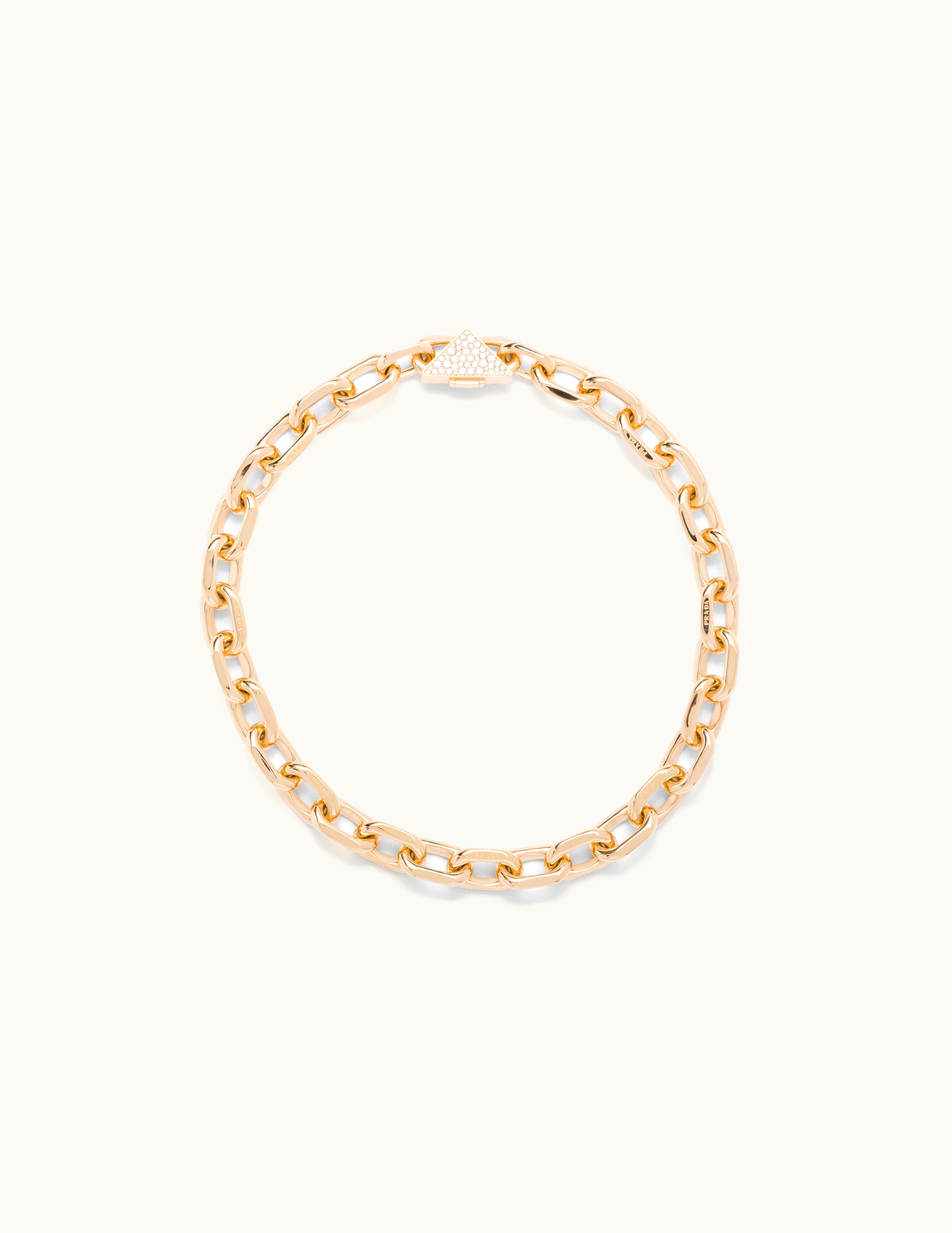 Prada Prada Eternal Gold Chain Necklace In Yellow Gold With Diamonds