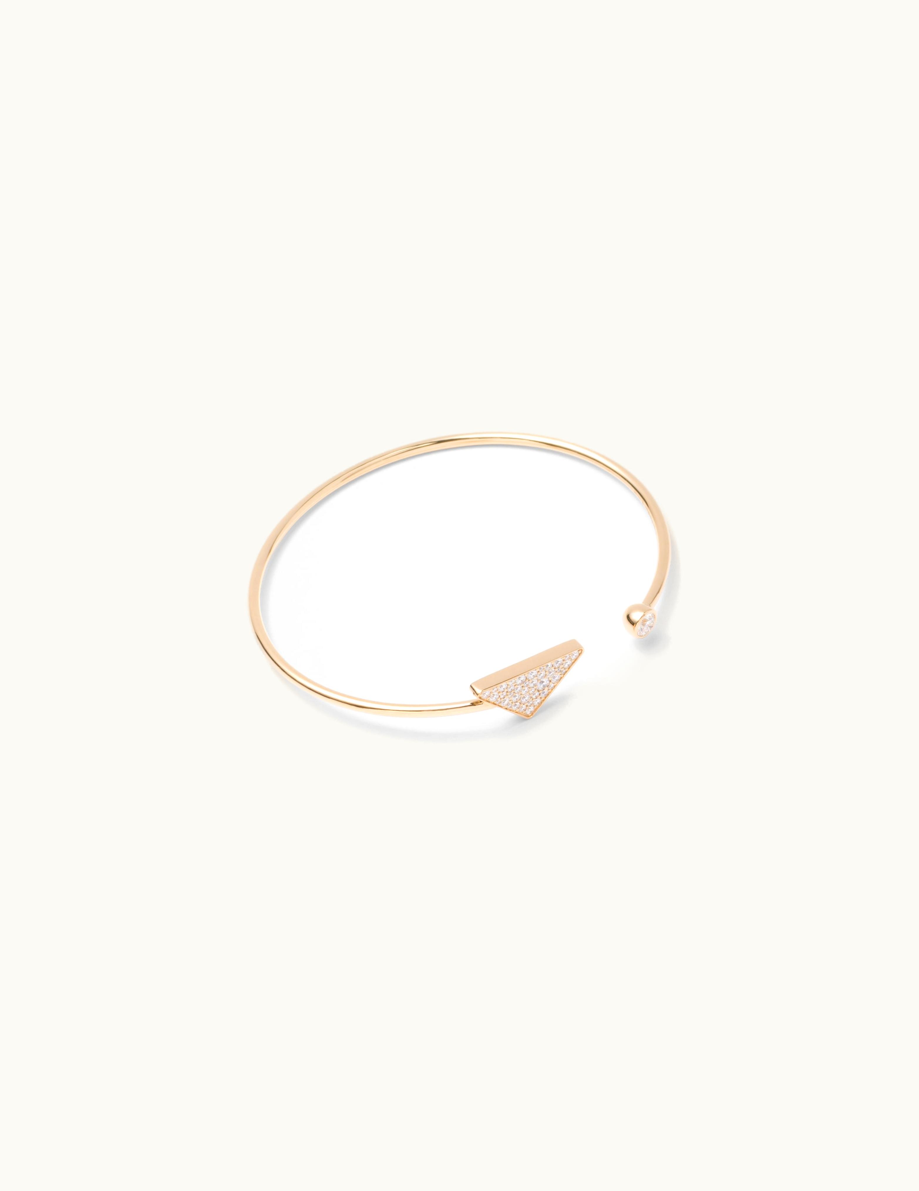 Prada Prada Eternal Gold Bangle Bracelet In Yellow Gold With Diamonds