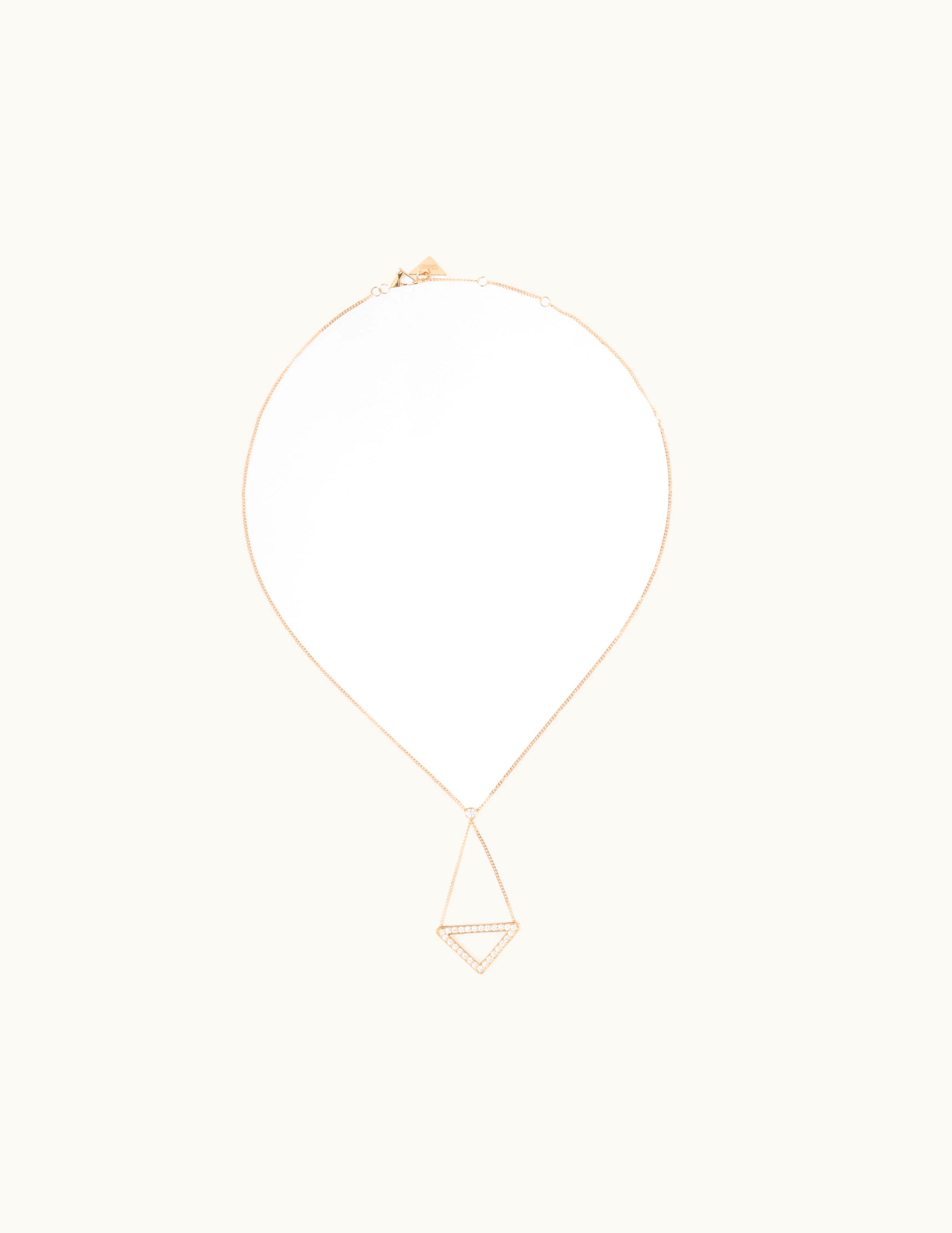 Prada Prada Eternal Gold Cut-Out Pendant Necklace In Yellow Gold With Diamonds