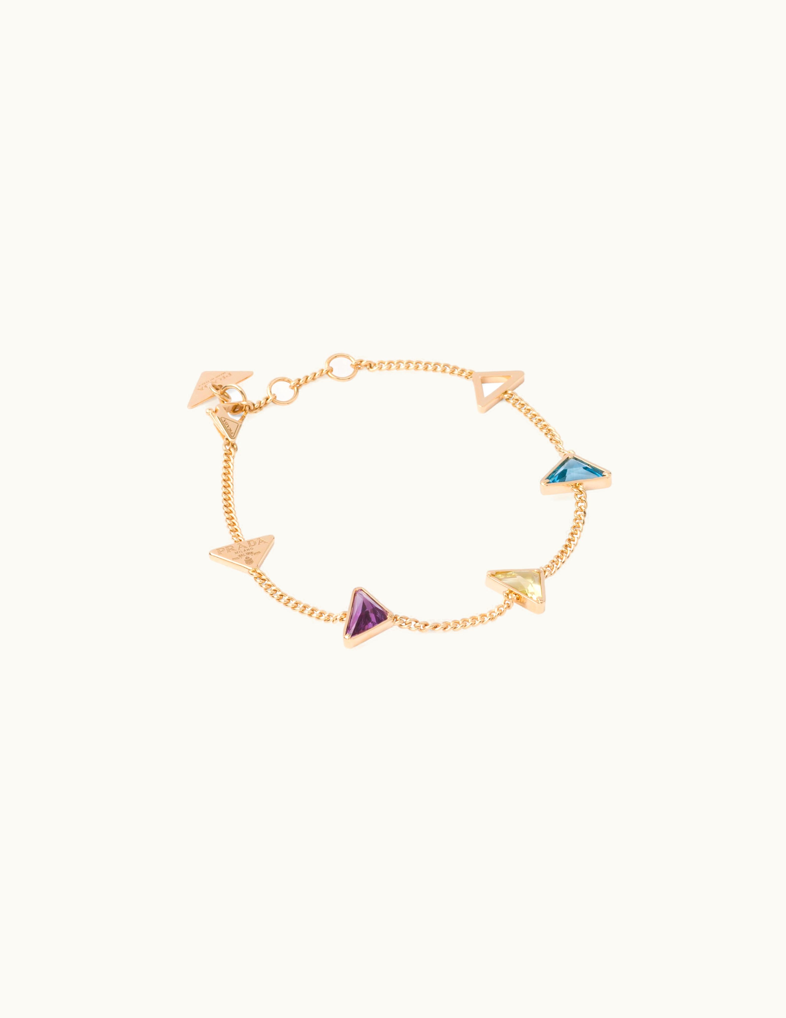 Prada Prada Eternal Gold Chain Bracelet In Yellow Gold And Semi-Precious Stones