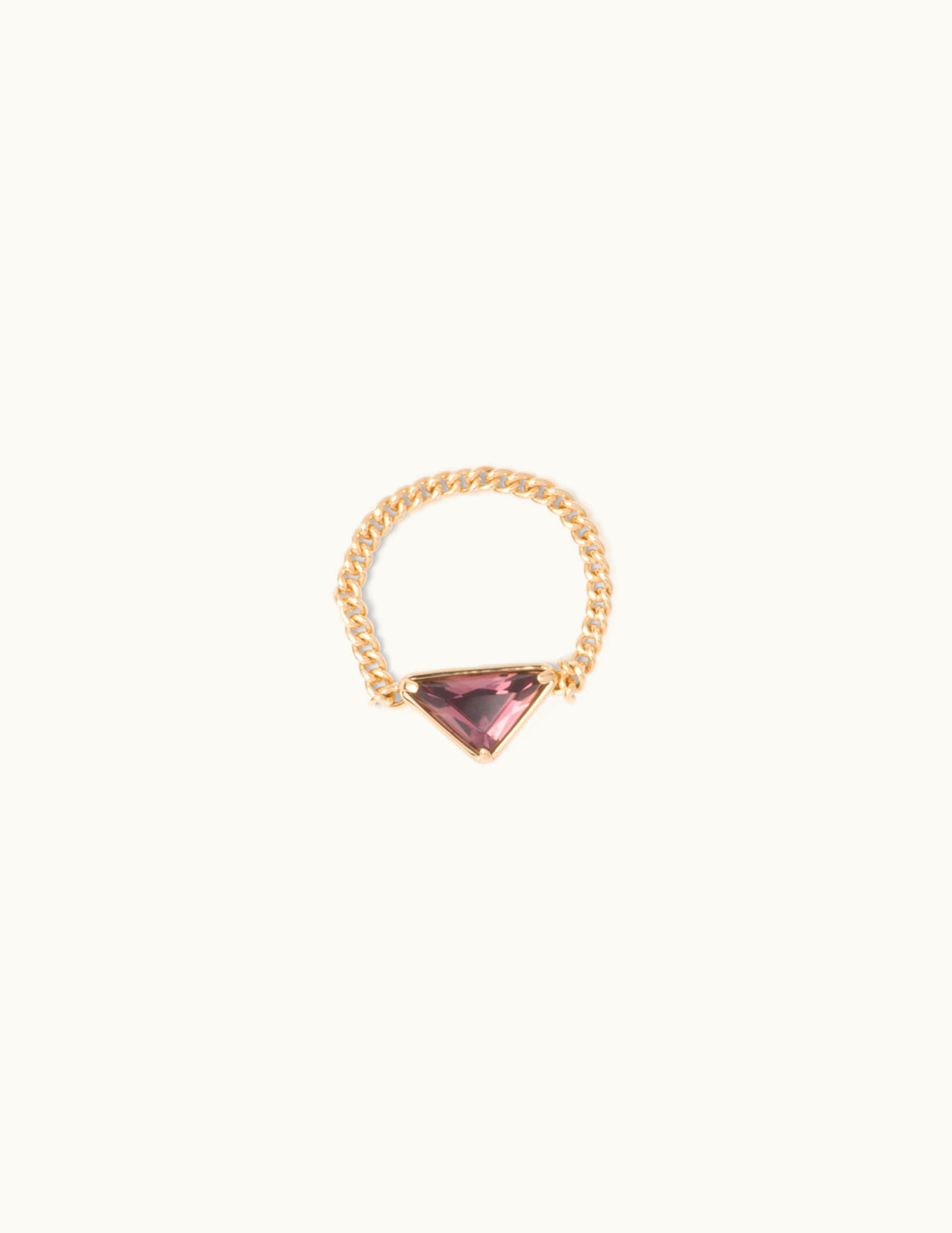 Prada Prada Eternal Gold Chain Ring In Yellow Gold With Amethyst