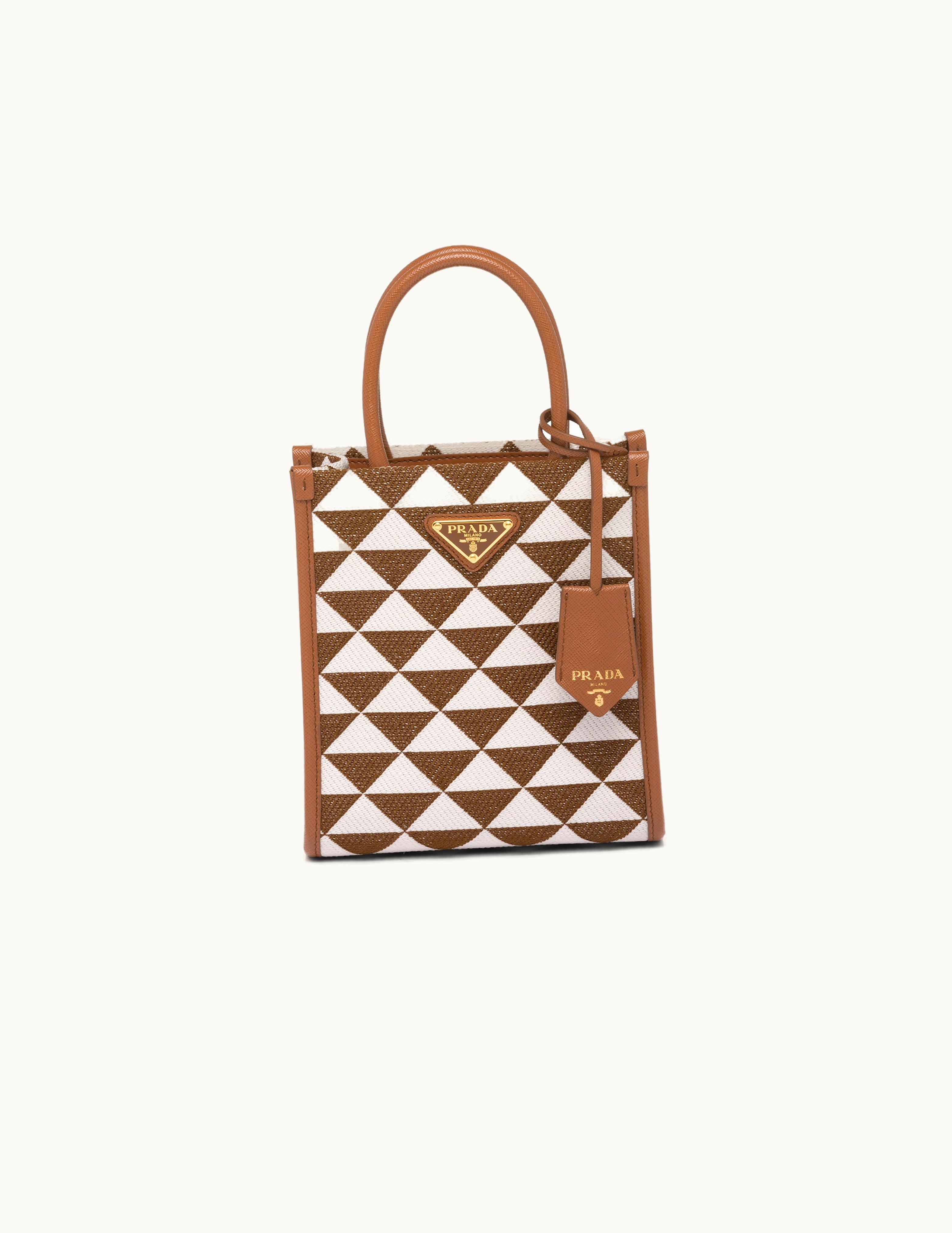 Prada Symbole Embroidered Fabric Mini Bag UZ0156327