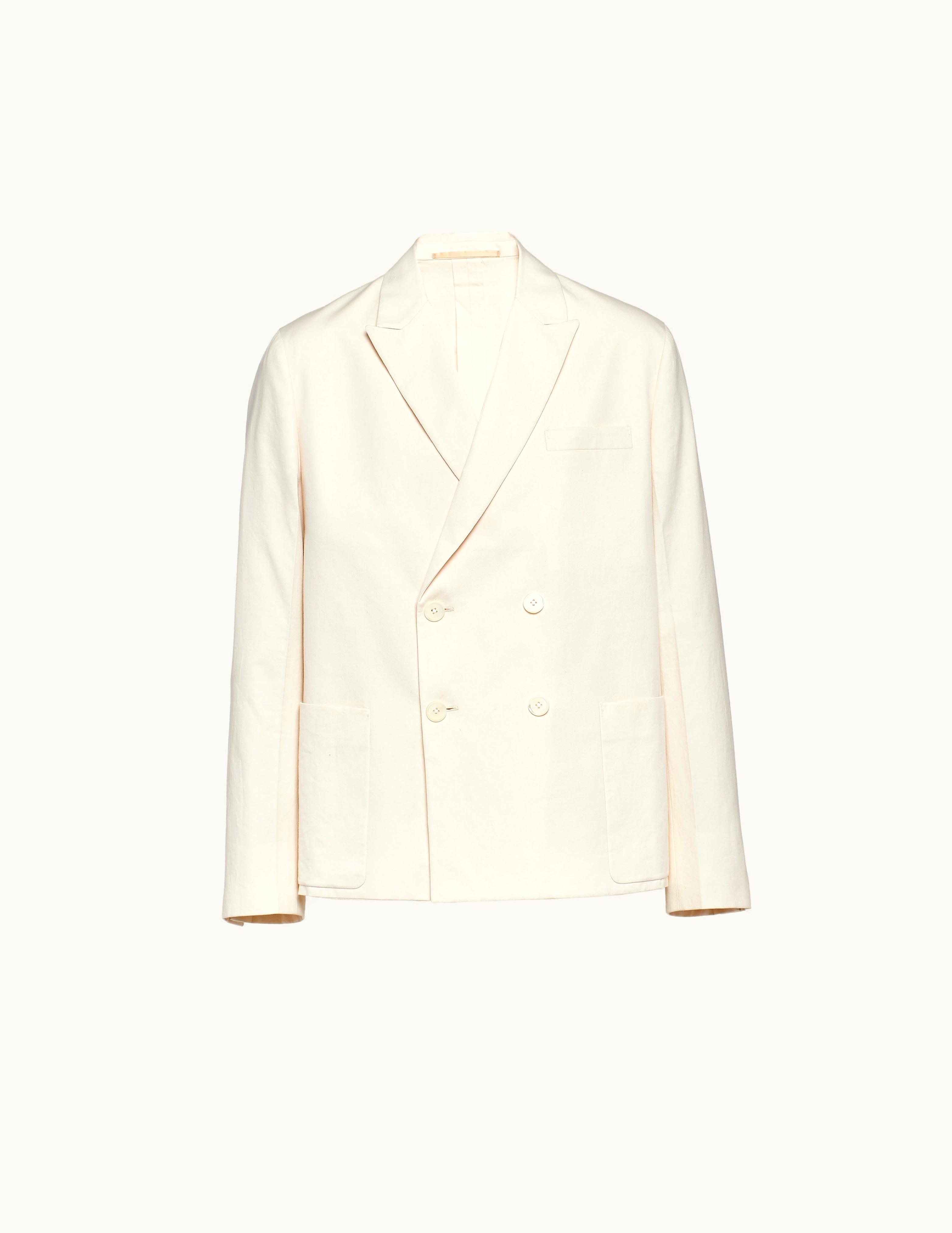 Prada Prada Double-Breasted Cotton Jacket