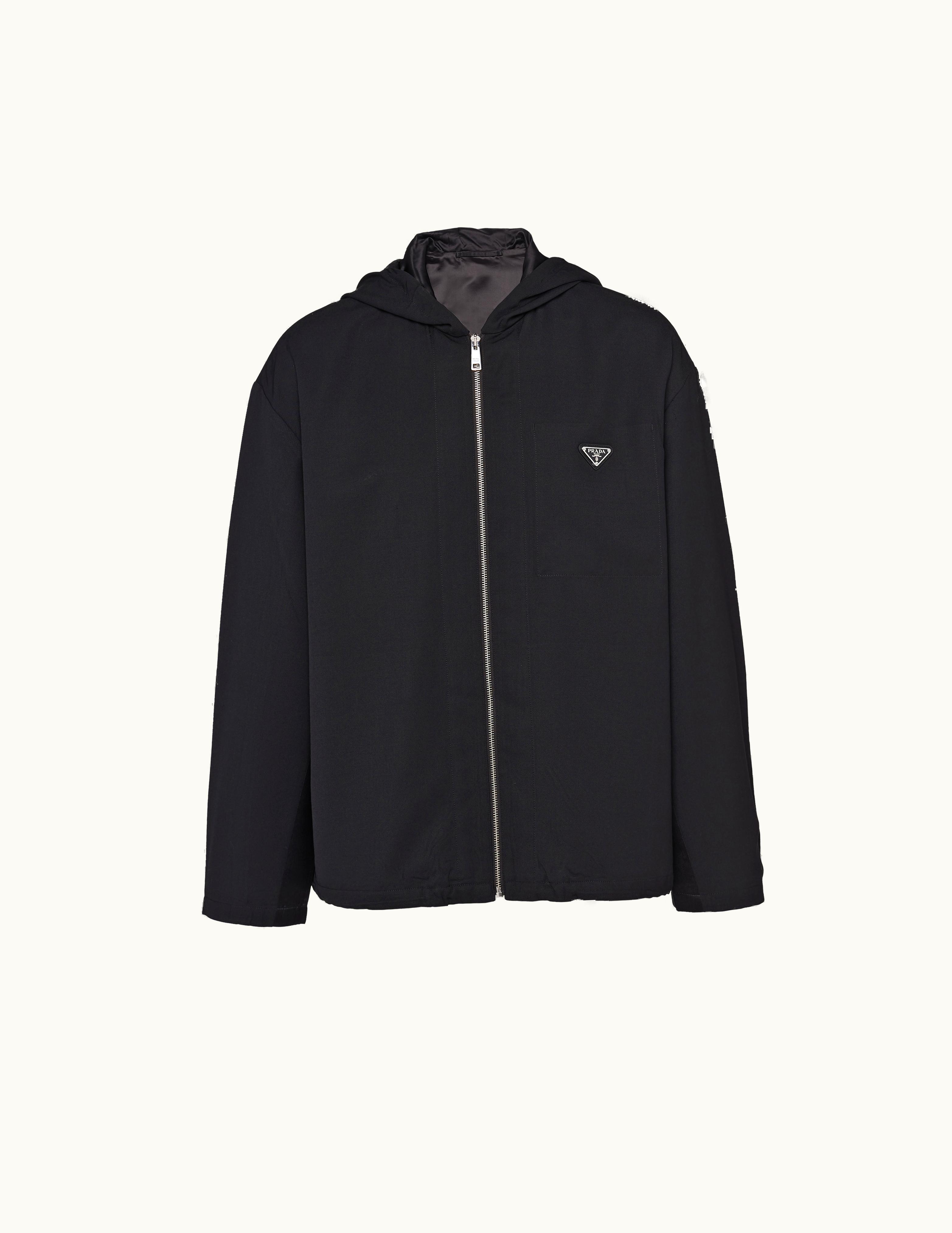 Prada Prada Hooded Wool Blouson Jacket