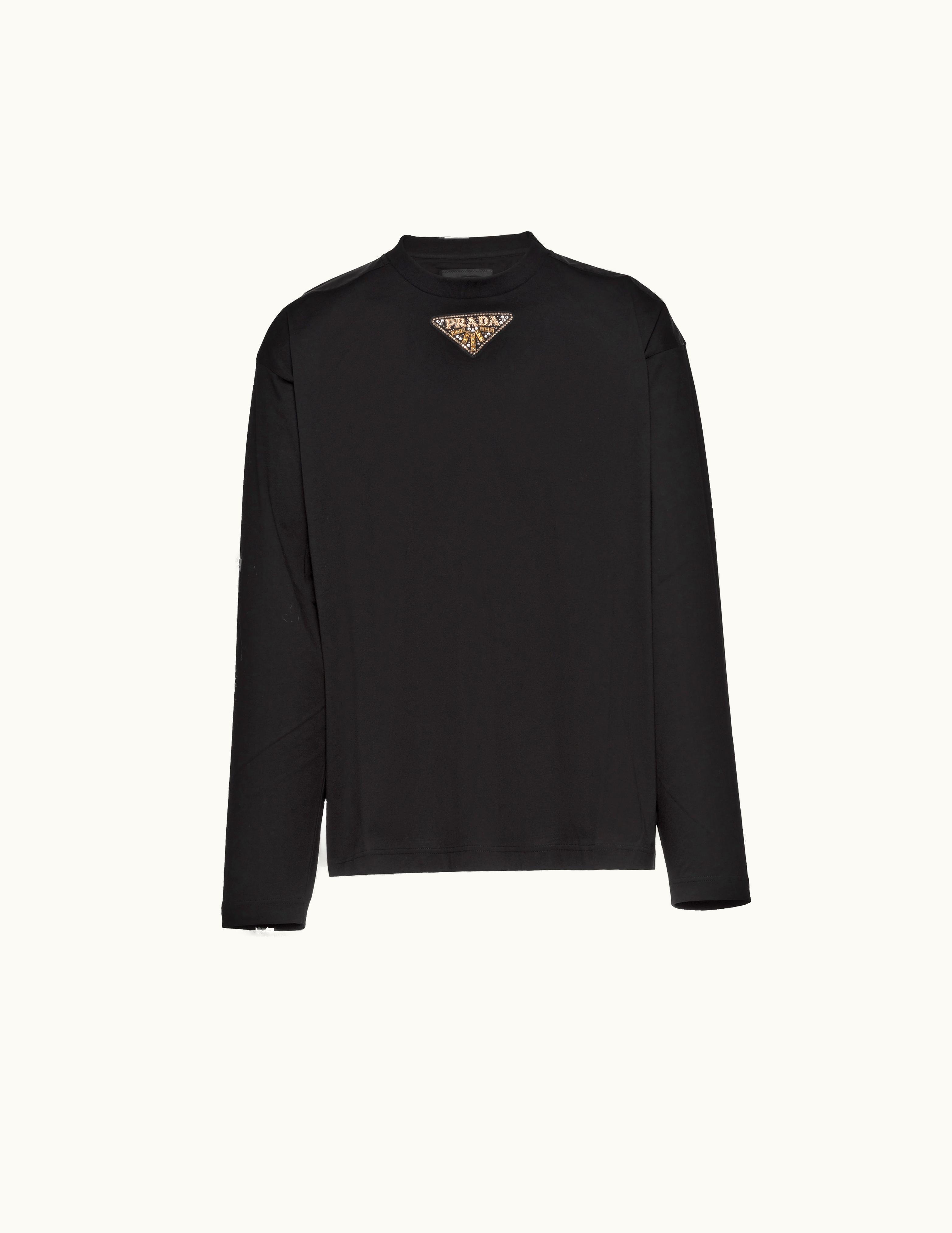Prada Prada Long-Sleeved Jersey And Re-Nylon T-Shirt