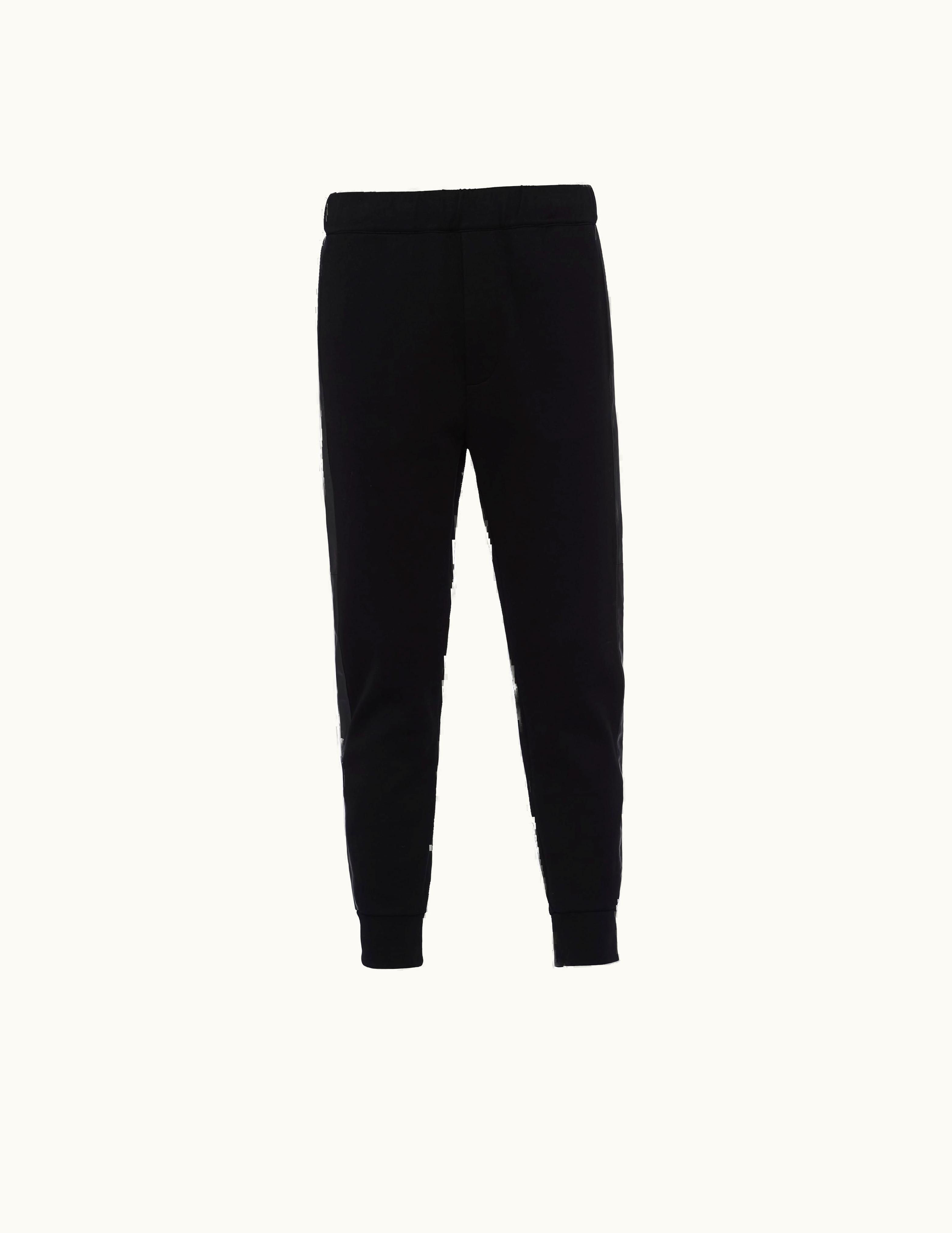 Prada Prada Technical Fleece And Leather Pants