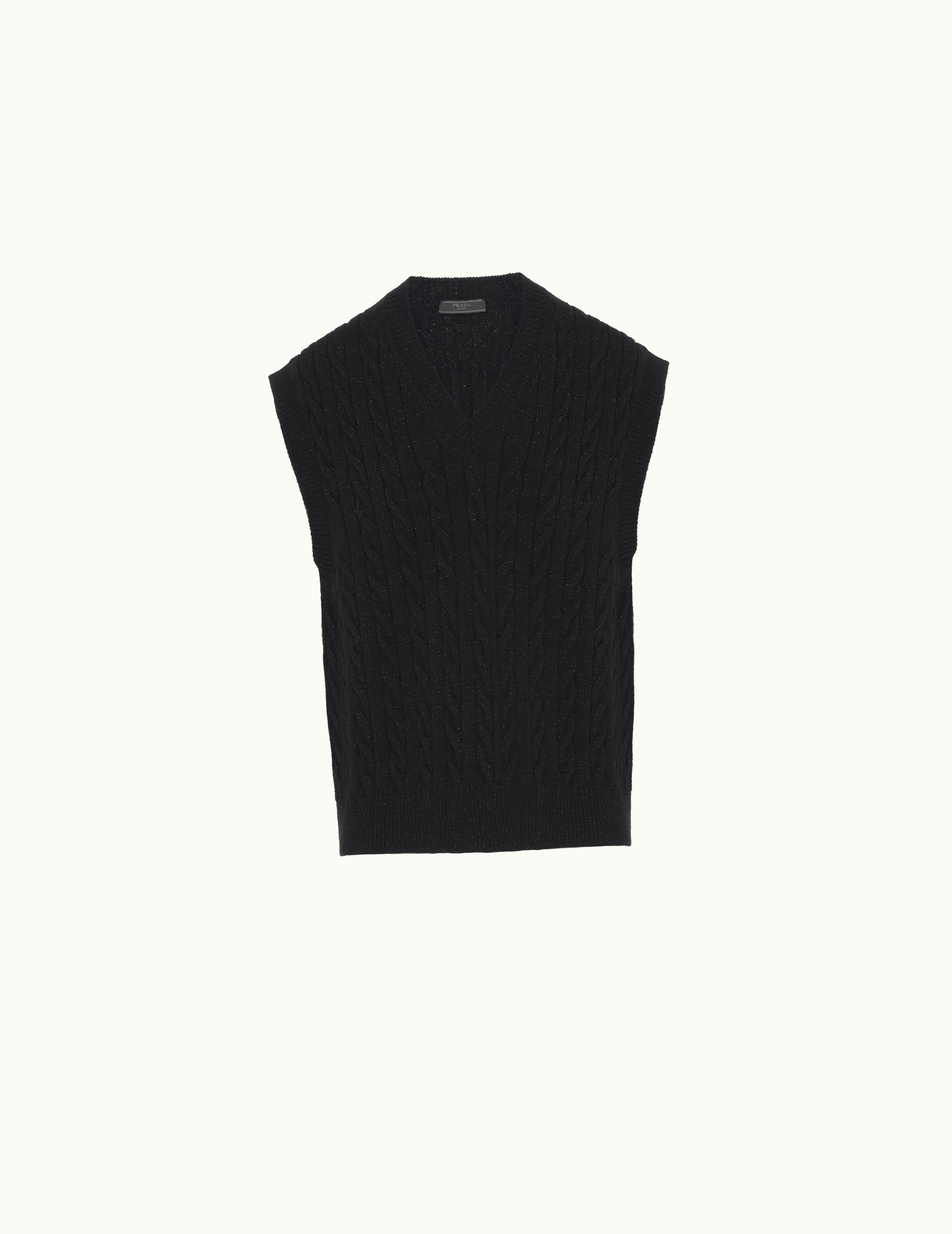 Prada Prada Cashmere And Lamé Vest