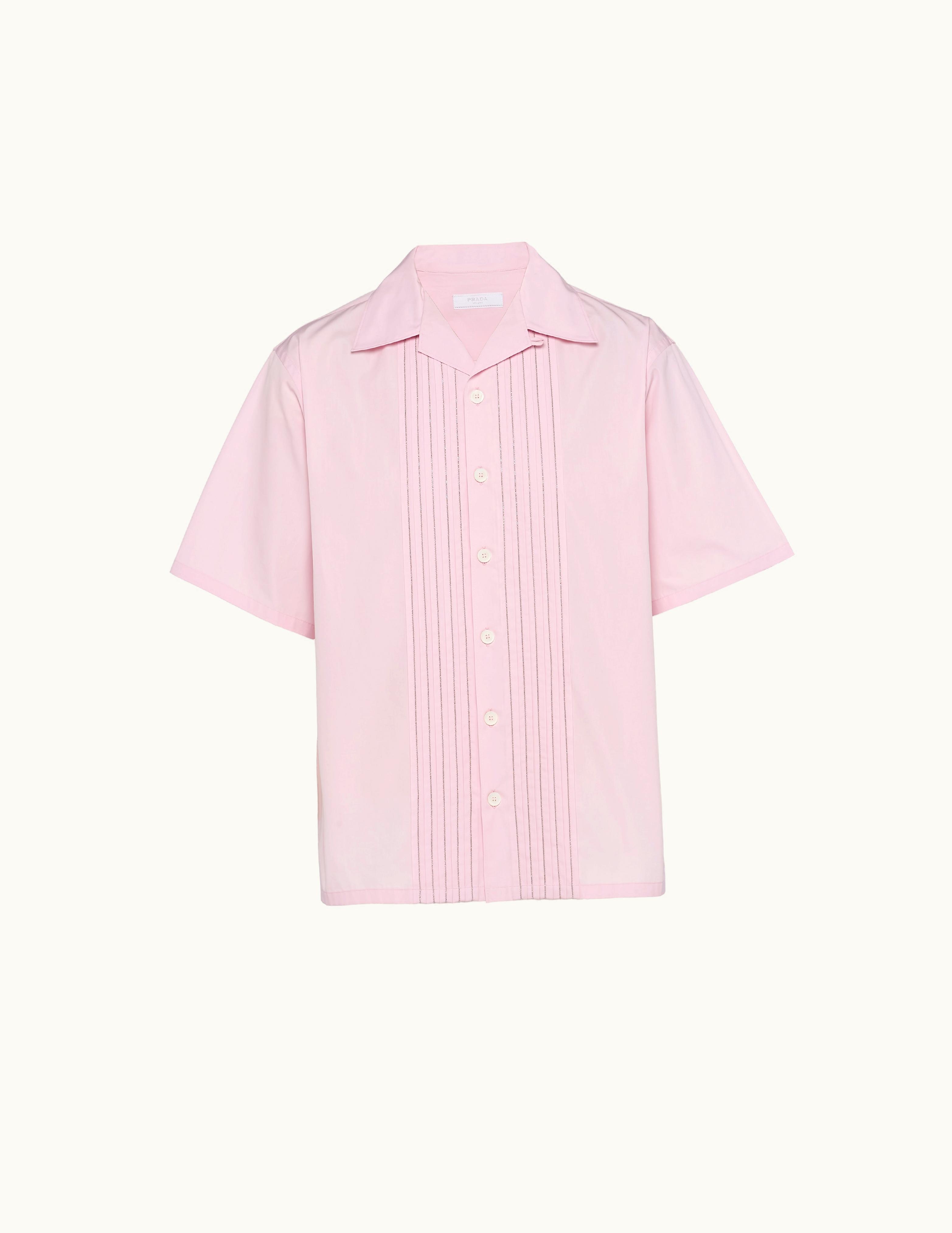 Prada Prada Short-Sleeved Embroidered Cotton Shirt UZ0156409