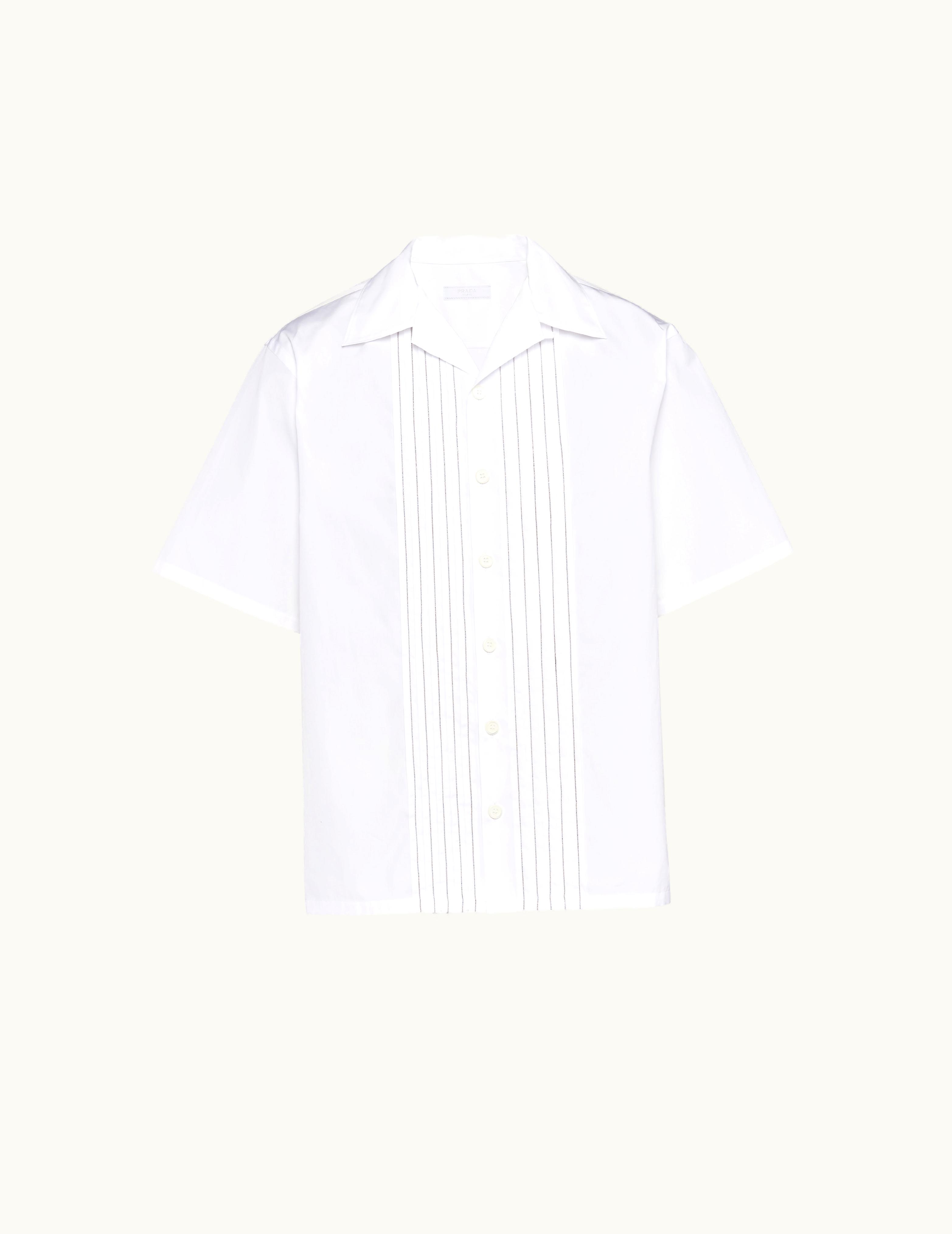 Prada Prada Short-Sleeved Embroidered Cotton Shirt UZ0156410
