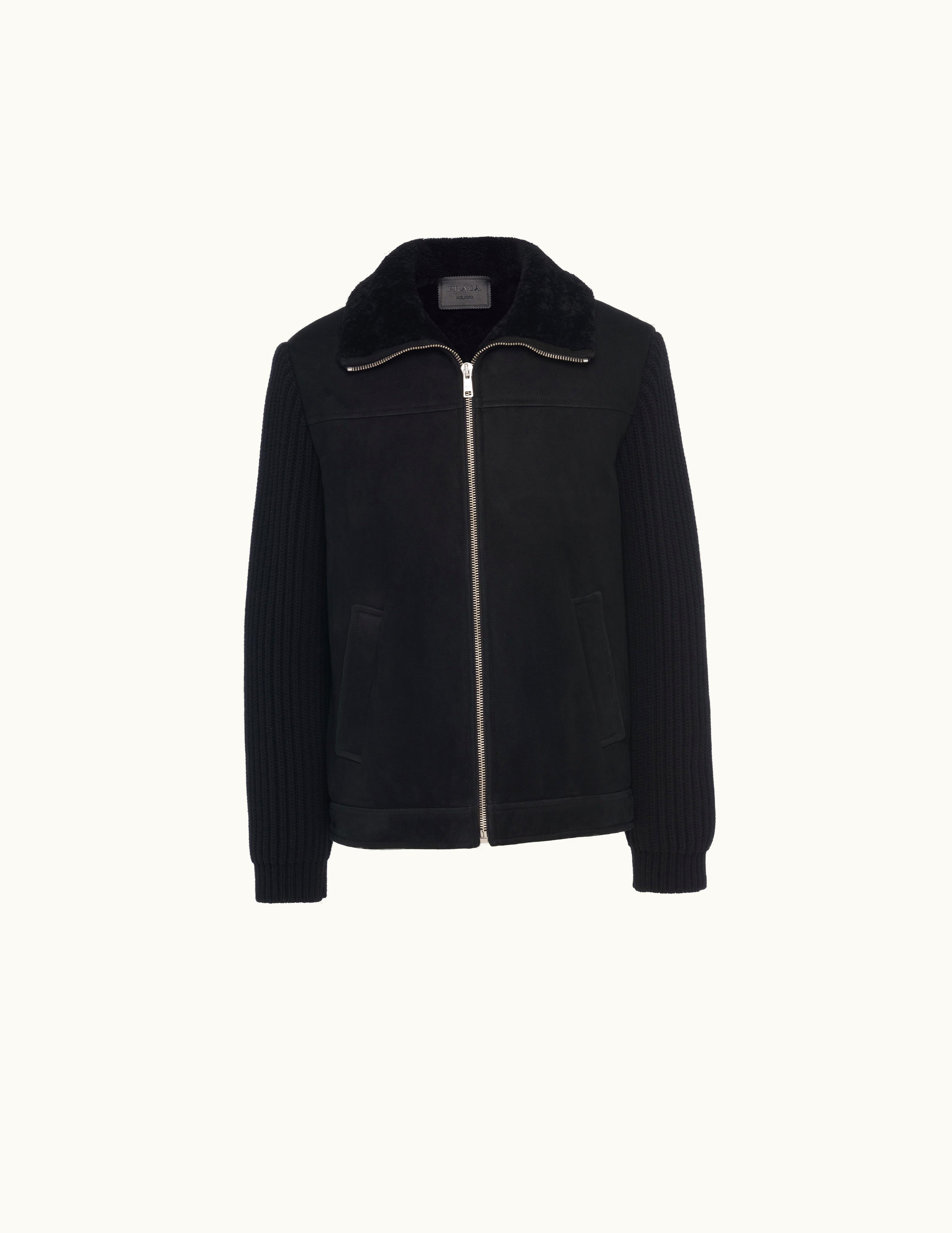 Prada Prada Shearling And Knit Jacket UZ0156430