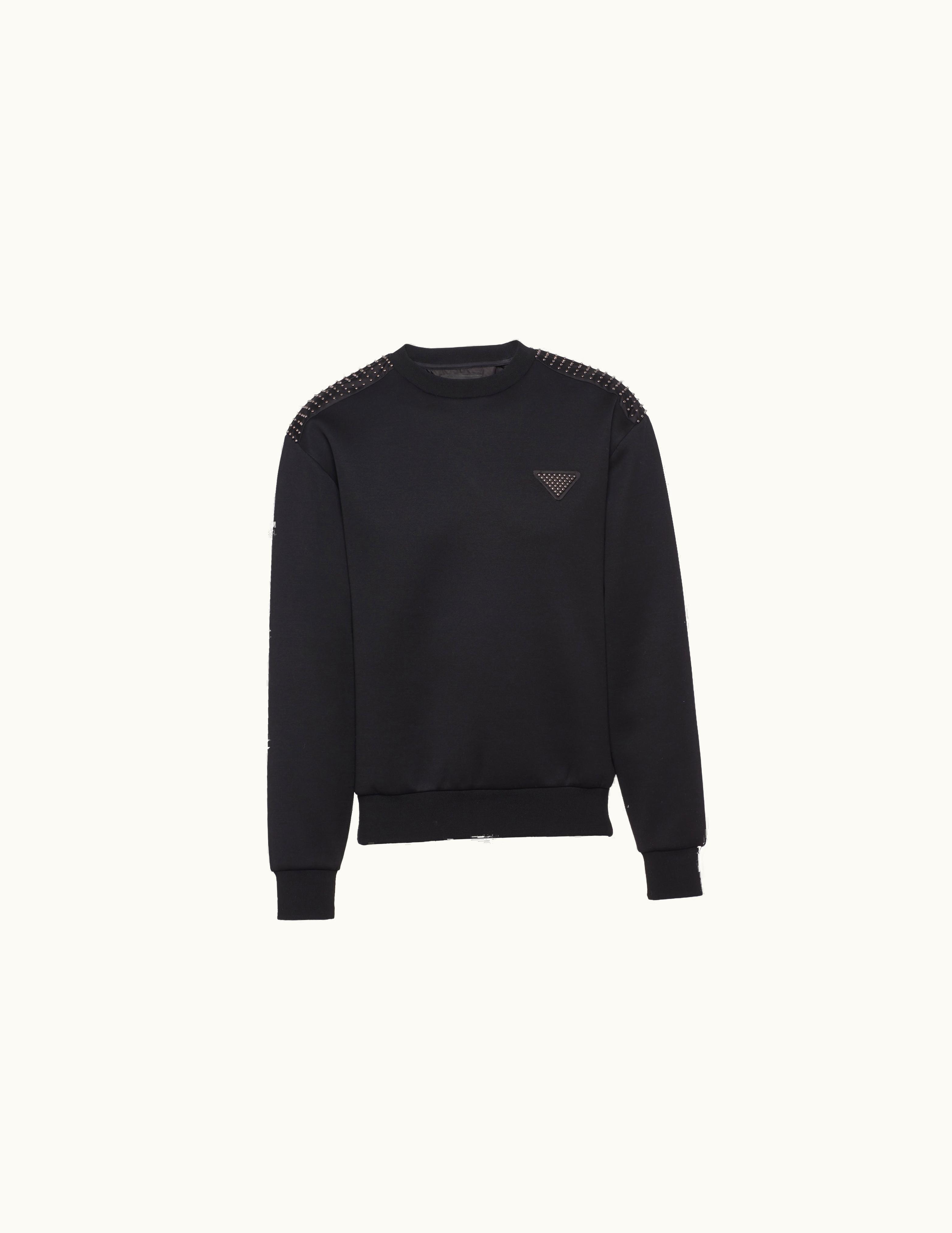 Prada Prada Studded Technical Cotton Sweatshirt