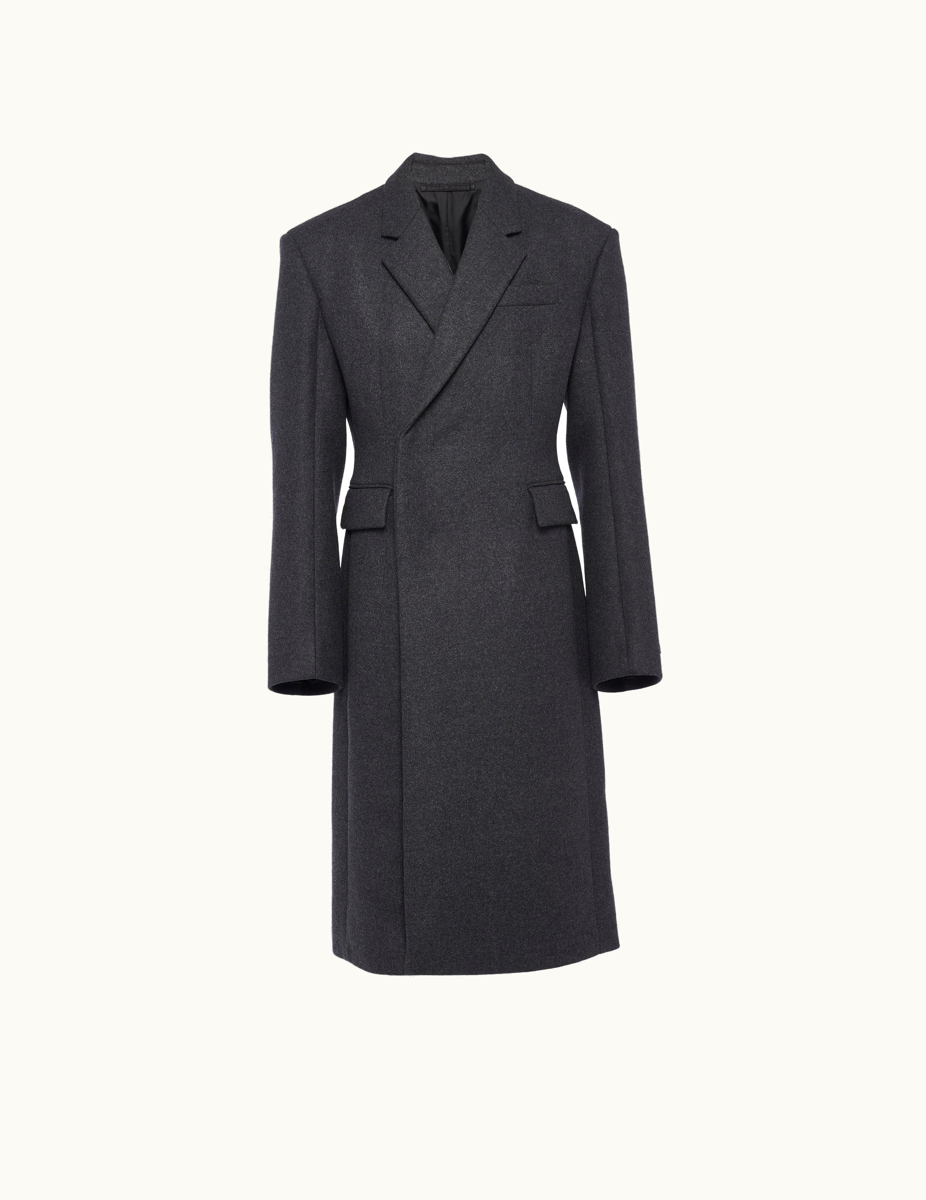 Prada Prada Double-Breasted Wool Coat