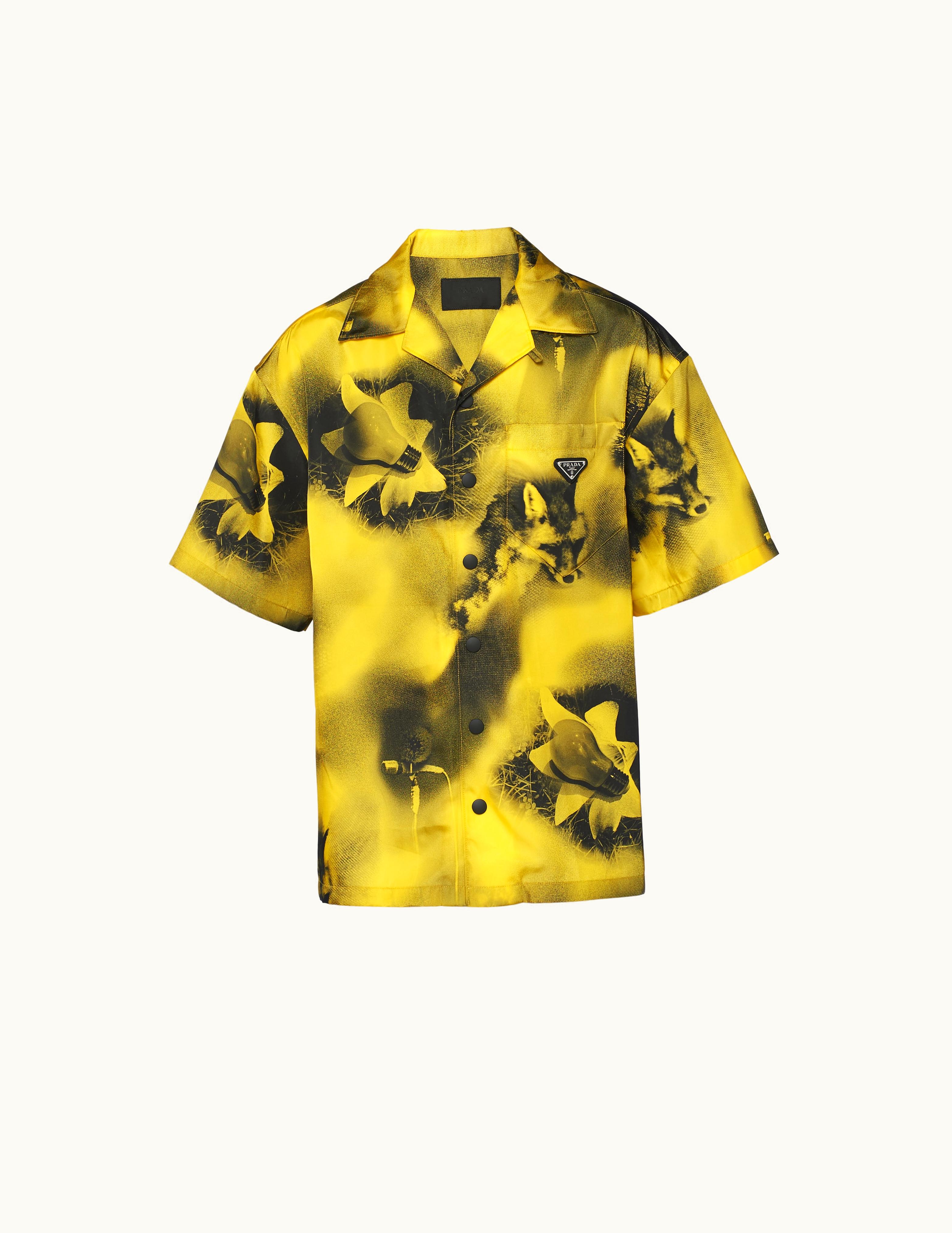 Prada Prada Short-Sleeved Printed Re-Nylon Shirt