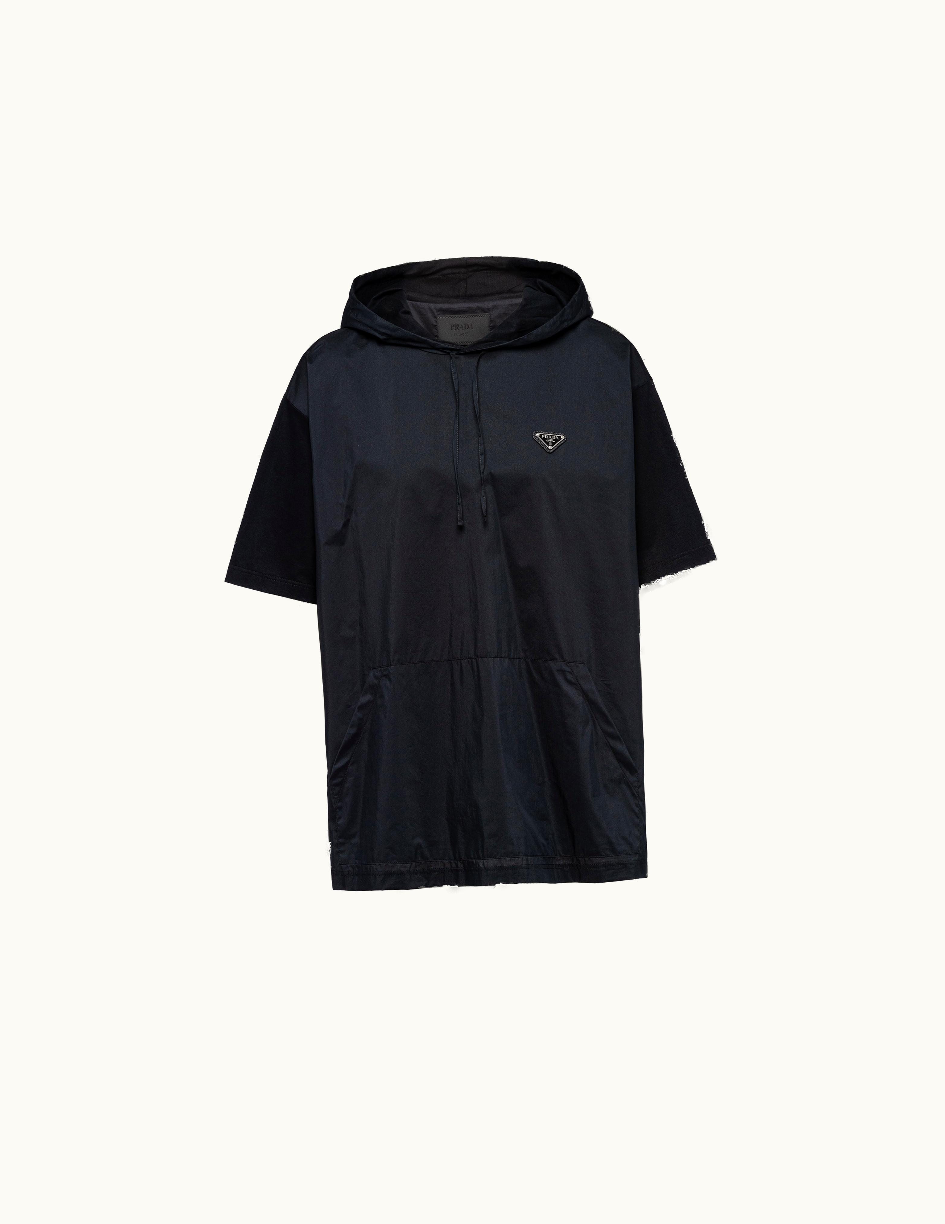 Prada Prada Technical Cotton And Jersey T-Shirt