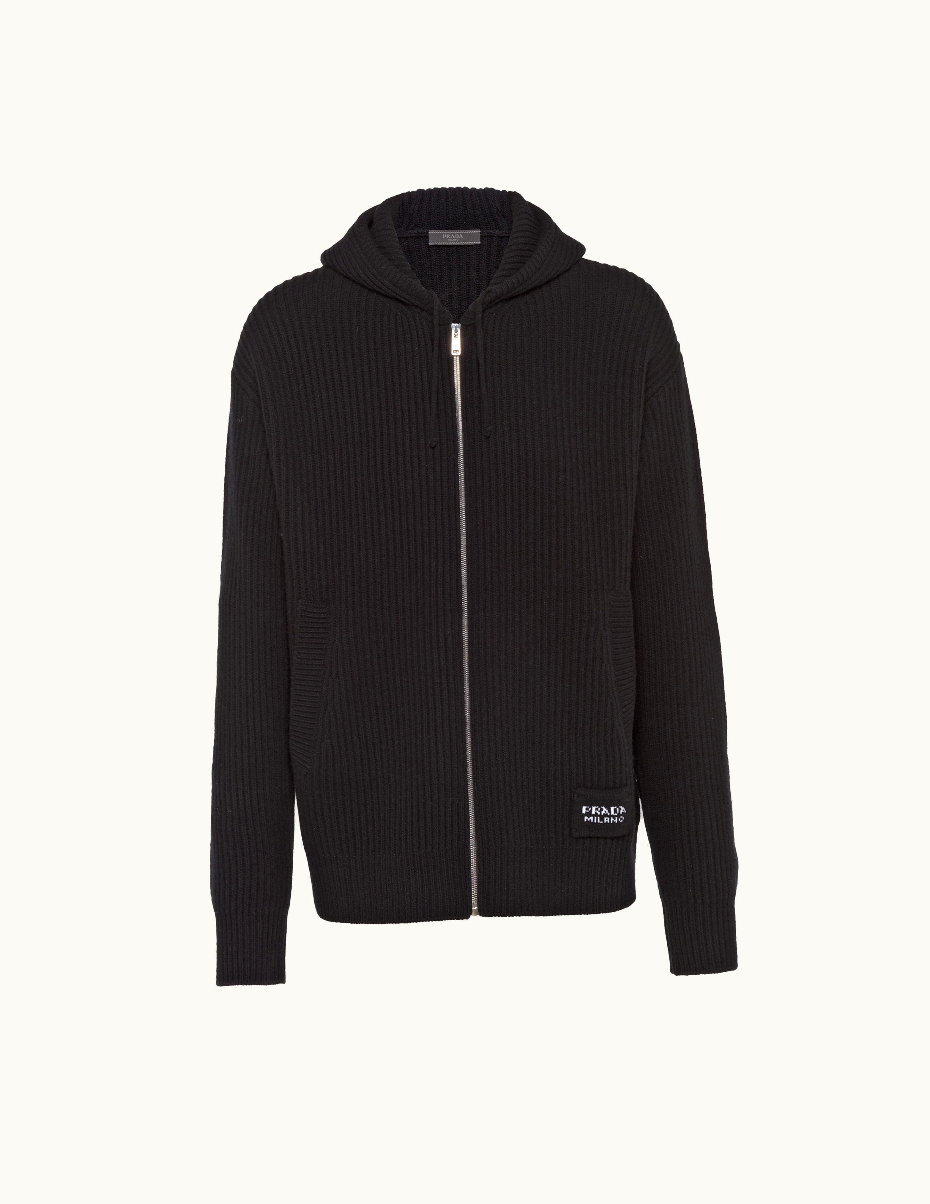 Prada Prada Wool And Cashmere Knit Hoodie