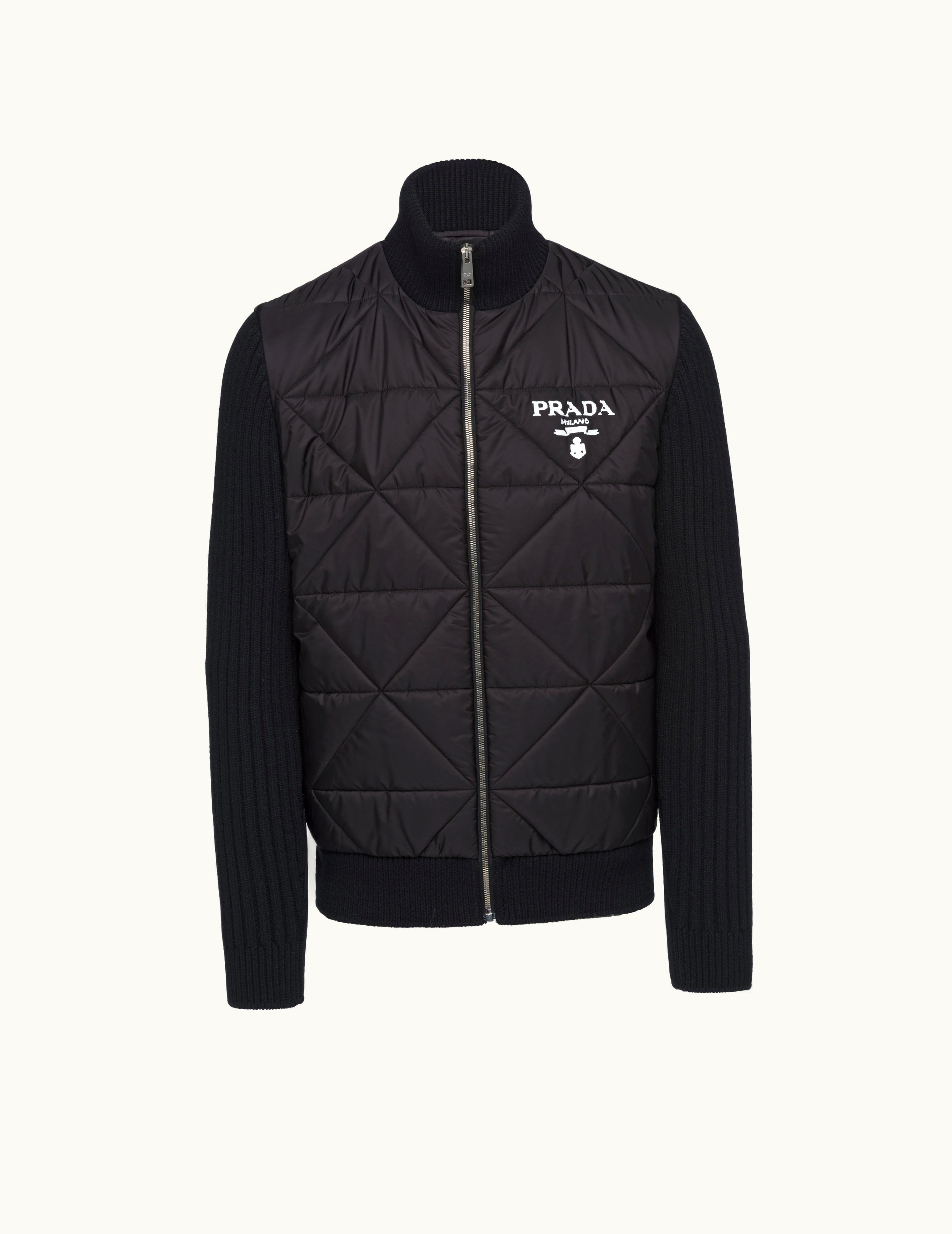 Prada Prada Quilted Re-Nylon And Cashmere Jacket