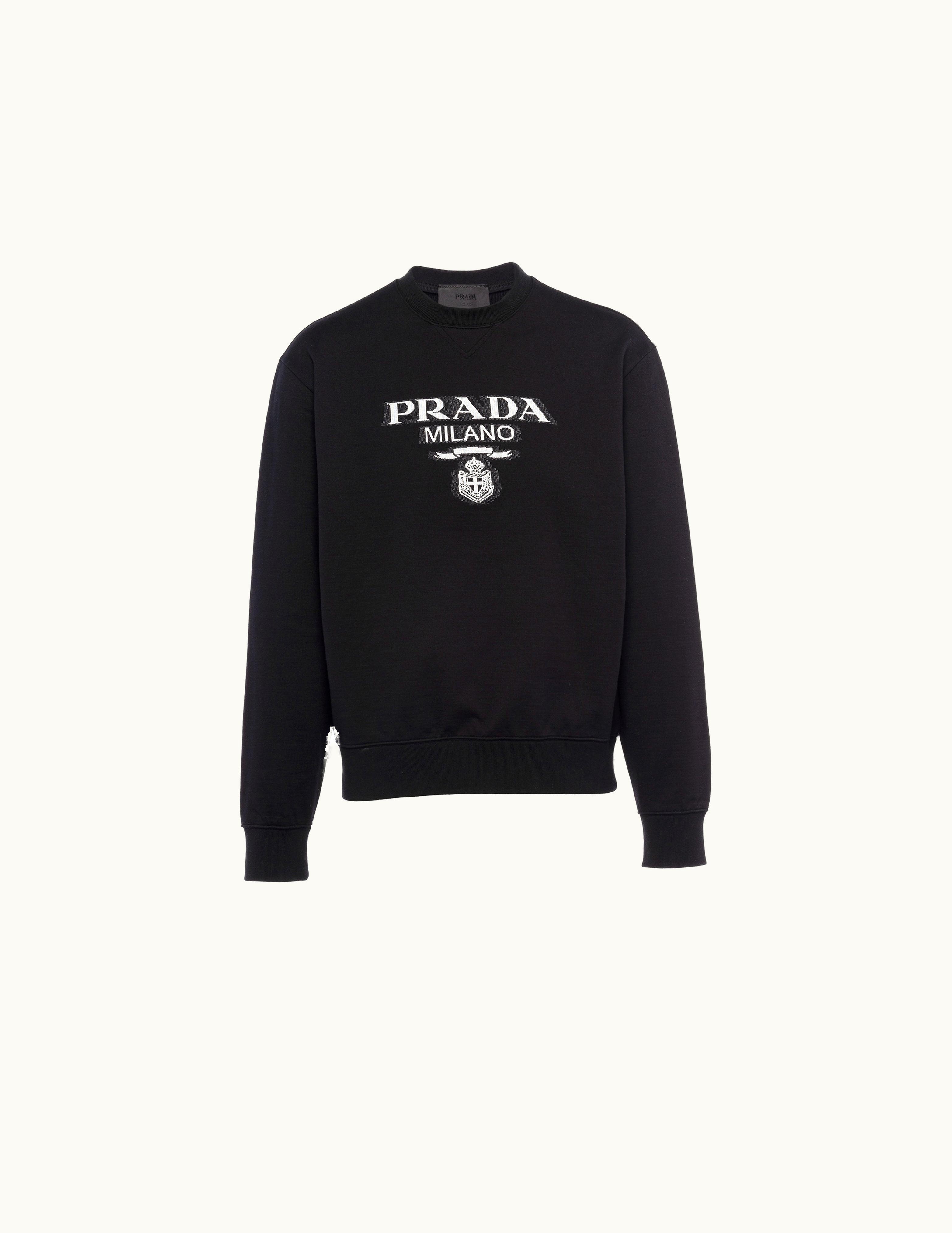Prada Prada Oversized Cotton Jersey Logo Sweatshirt