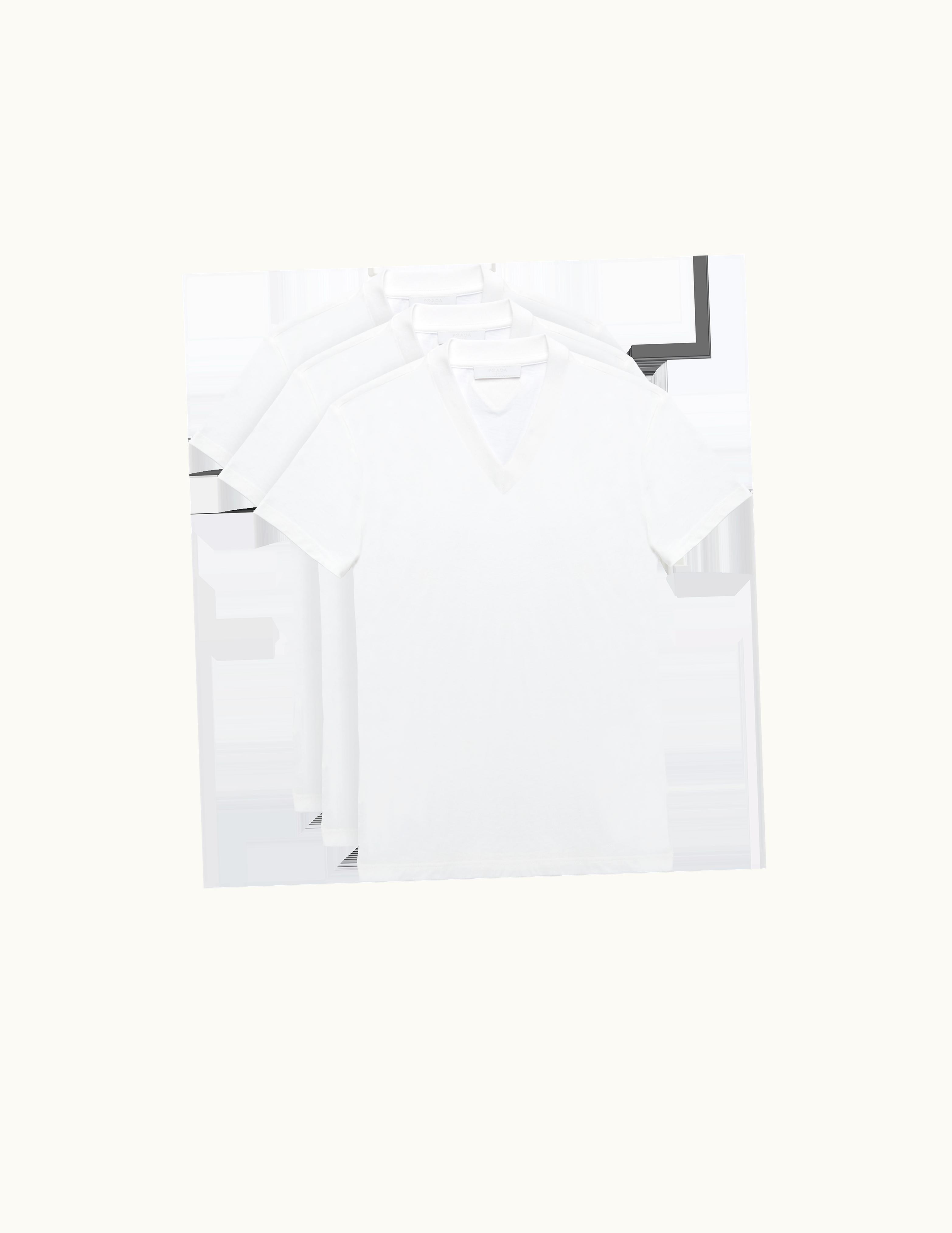 Prada Prada Three Pack Cotton Jersey T-Shirts UZ0156637