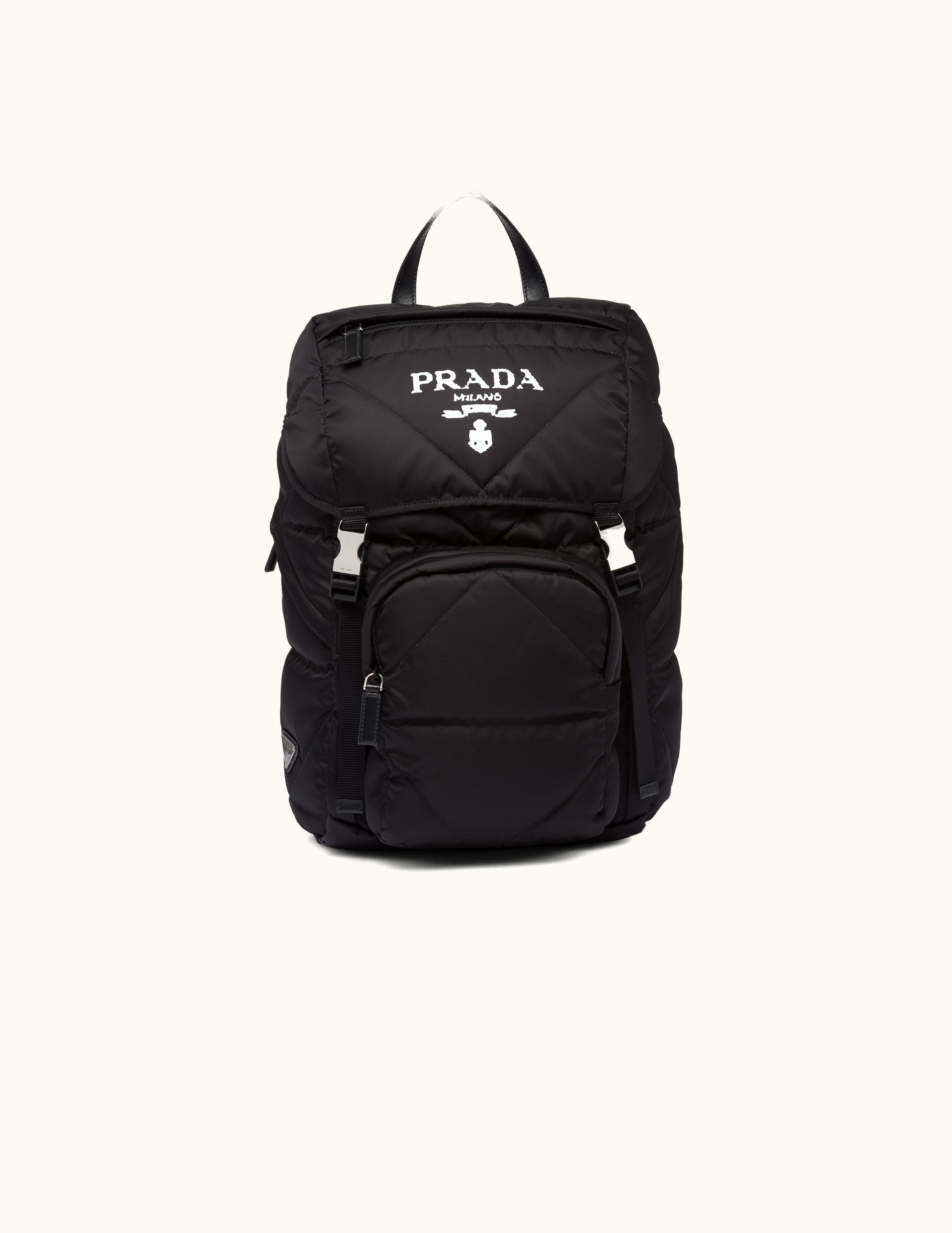 Prada Prada Re-Nylon Padded Backpack With Hood
