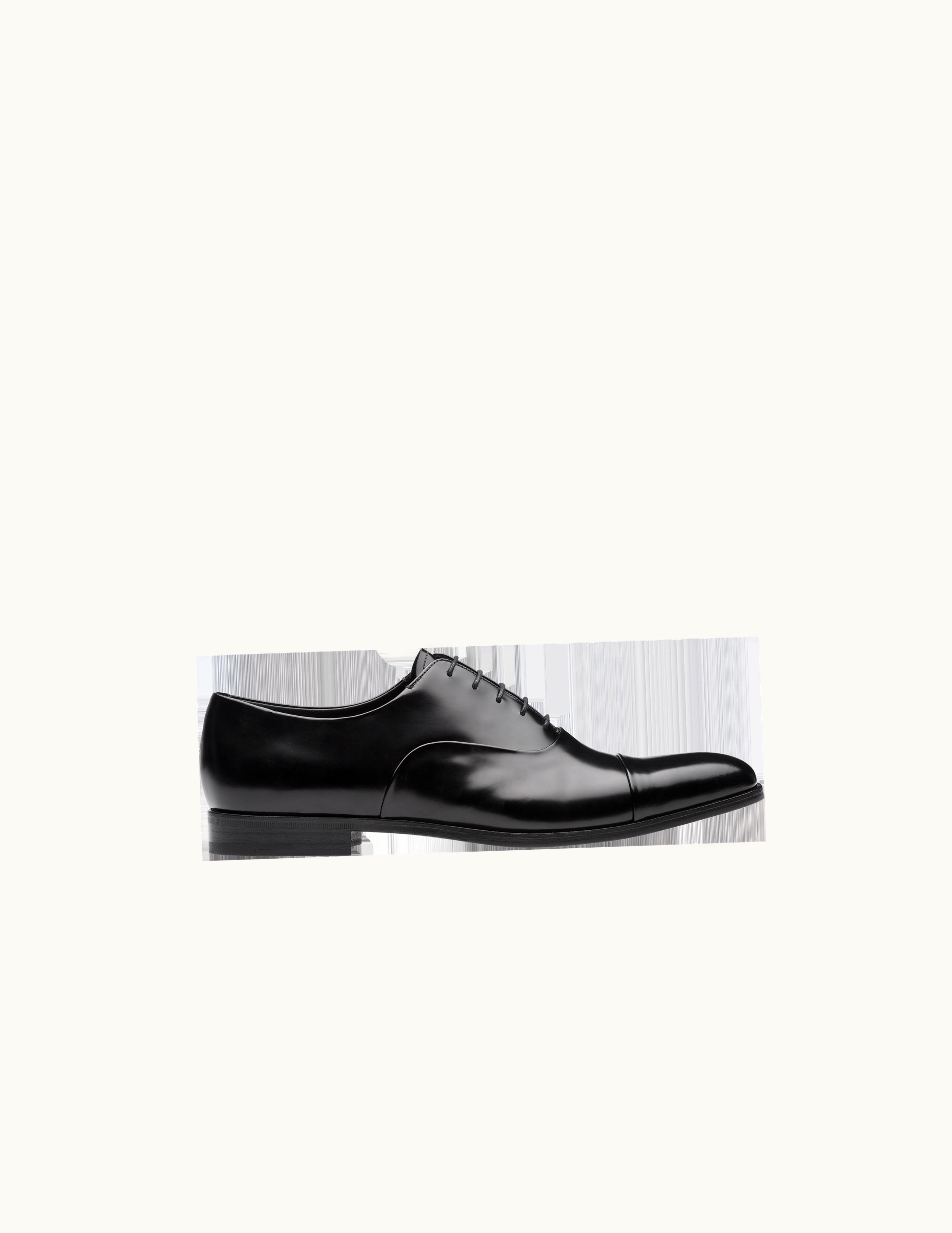Prada Prada Brushed Leather Laced Oxford Shoes