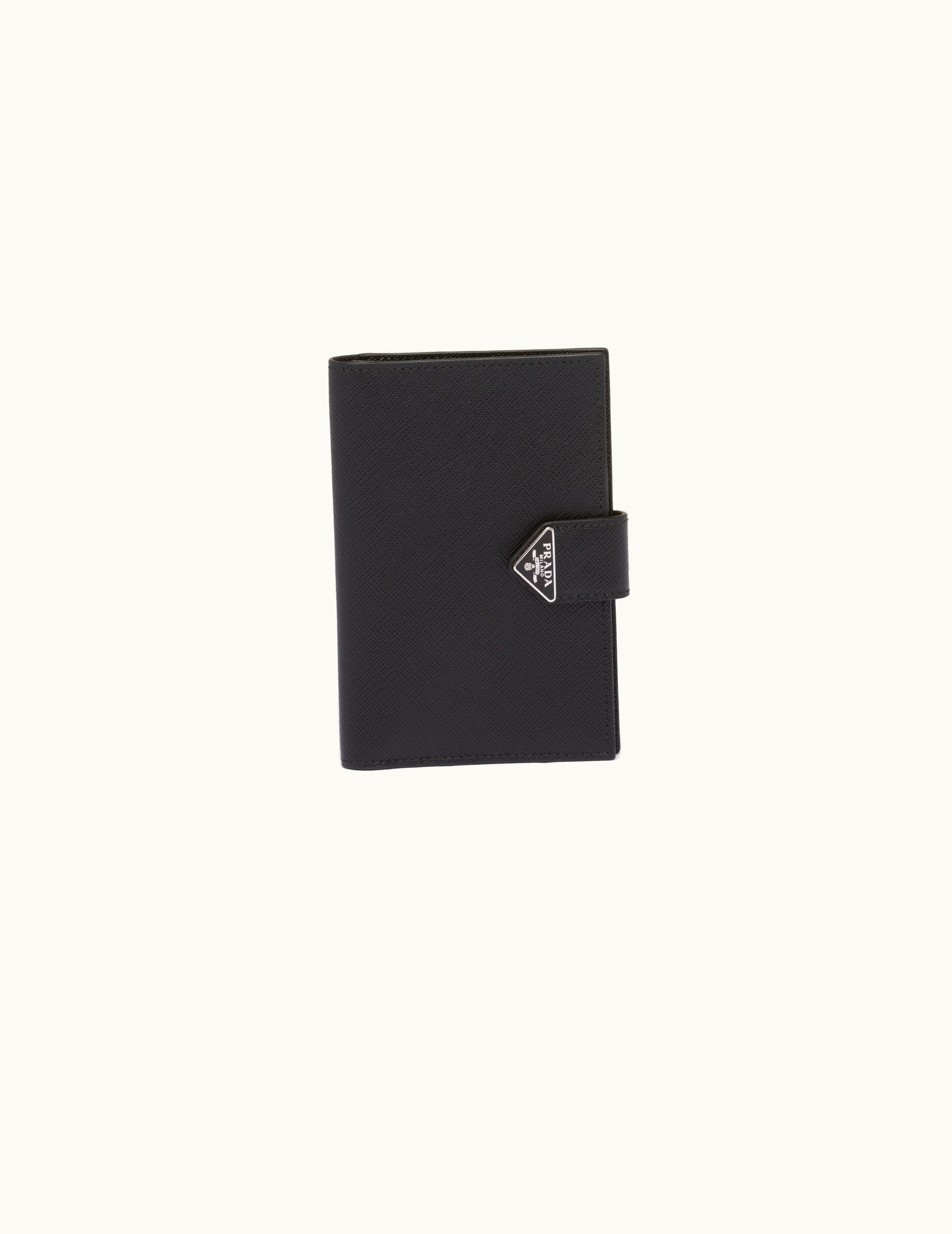 Prada Prada Saffiano And Leather Passport Holder