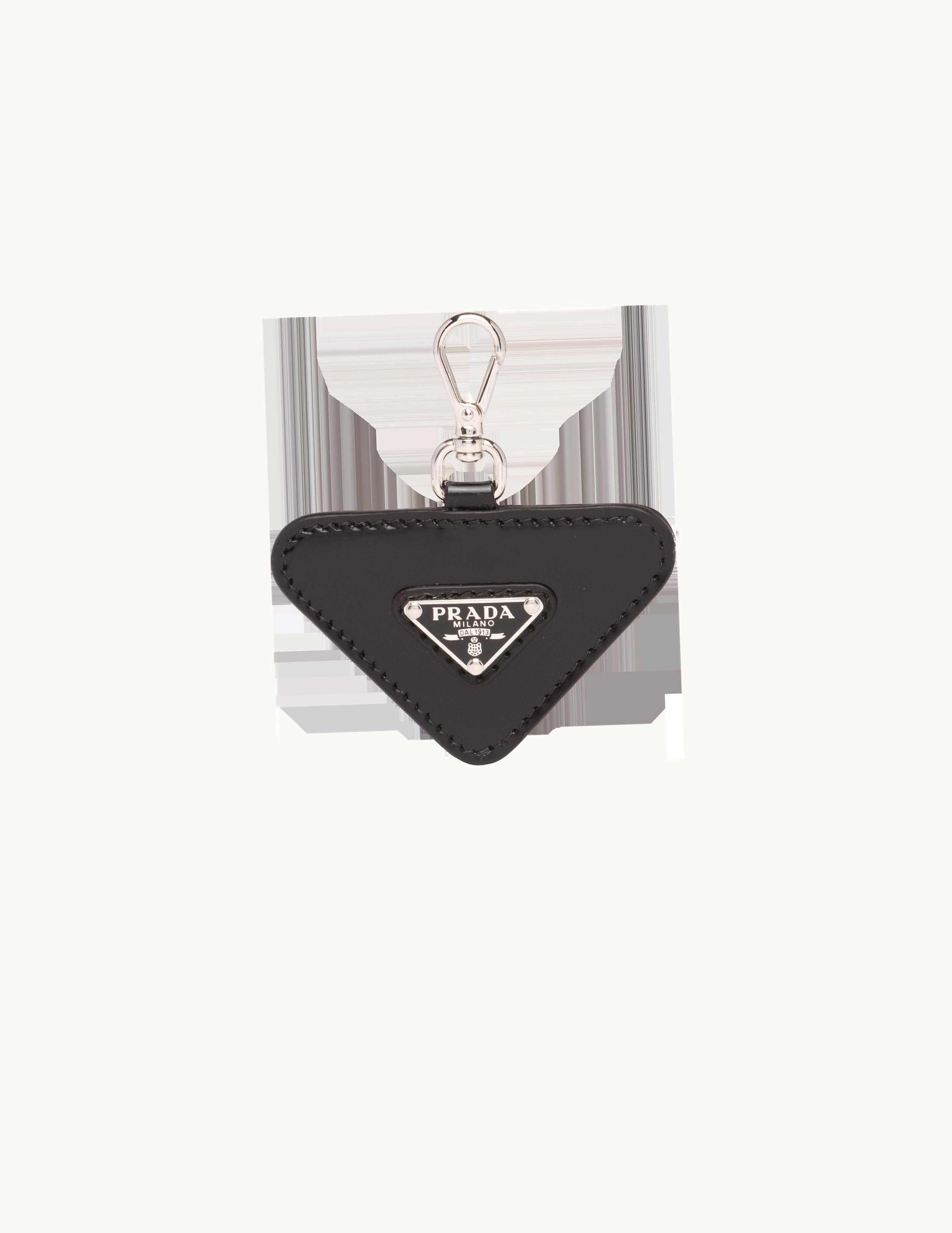 Prada Prada Brushed Leather Name Tag For Pet