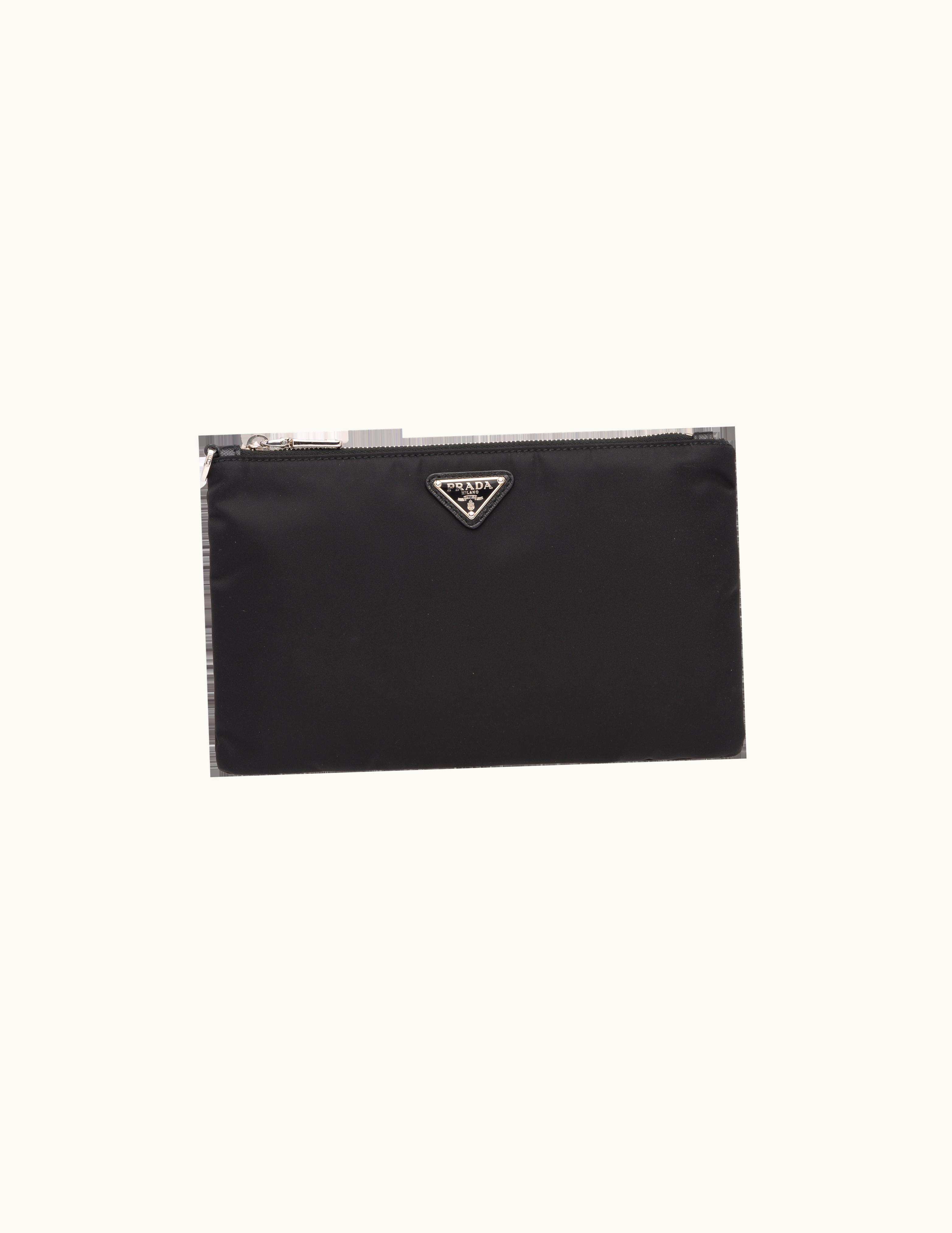 Prada Prada Re-Nylon And Saffiano Leather Pouch